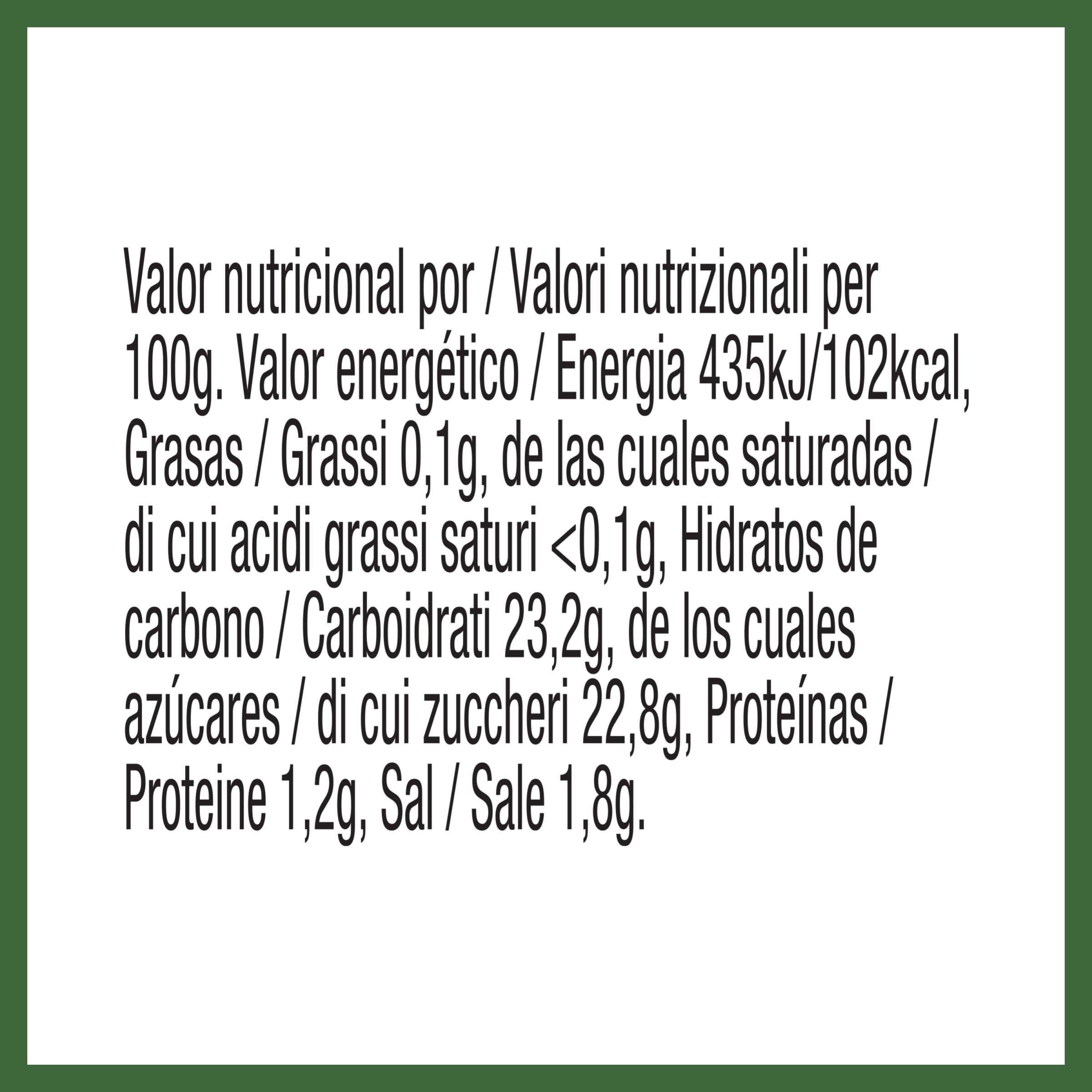 Nutrition info for this product.