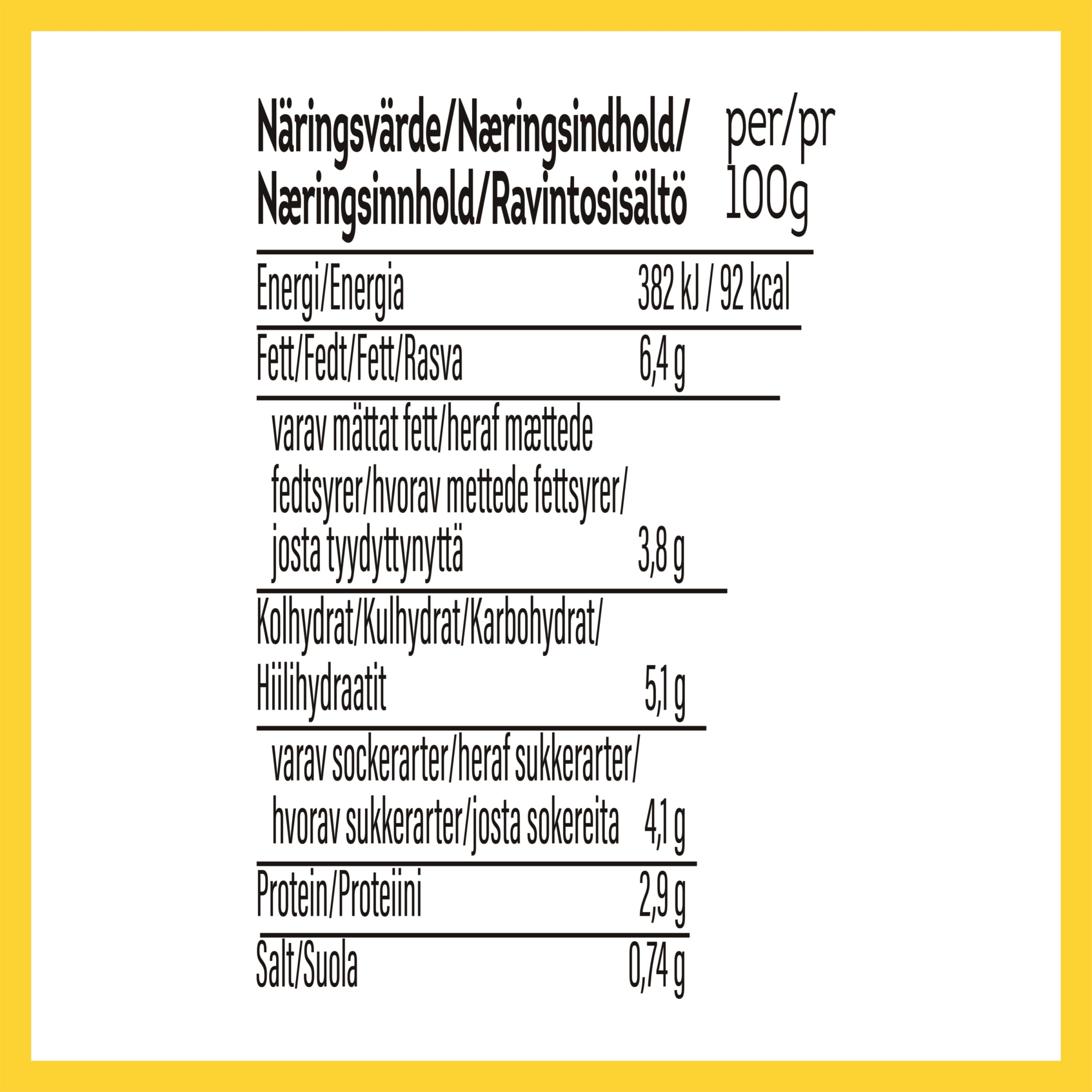 Nutrition info for this product.