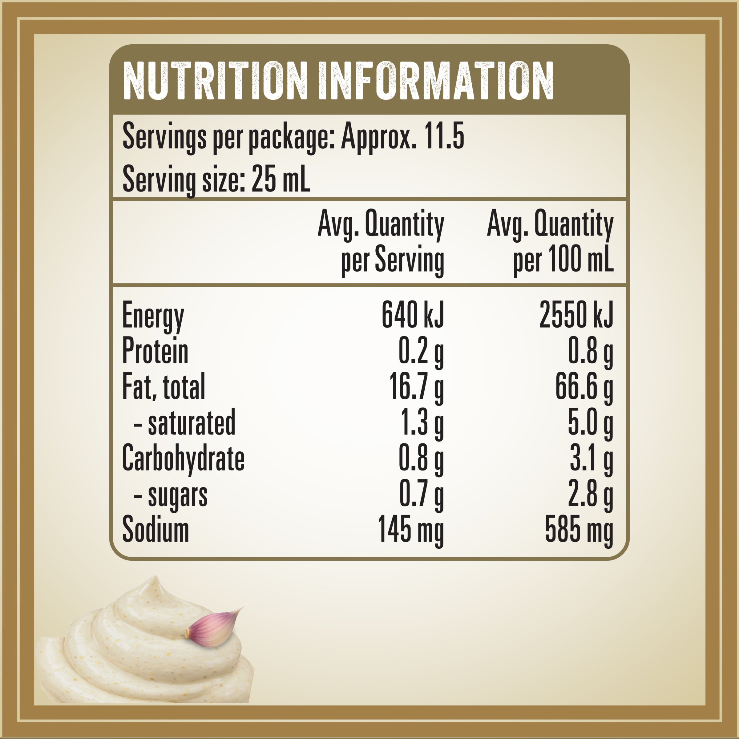 Nutrition info for this product.