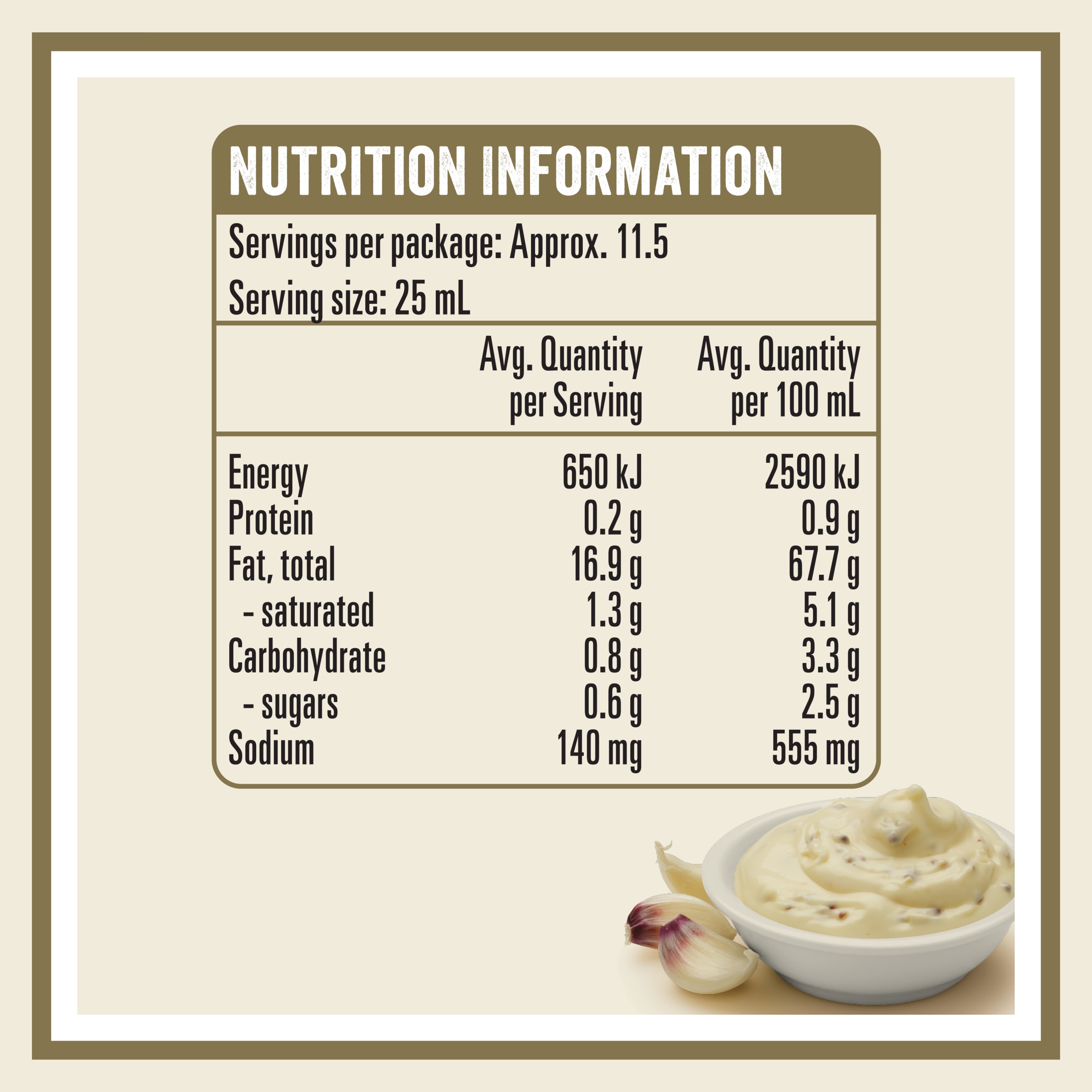 Nutrition info for this product.