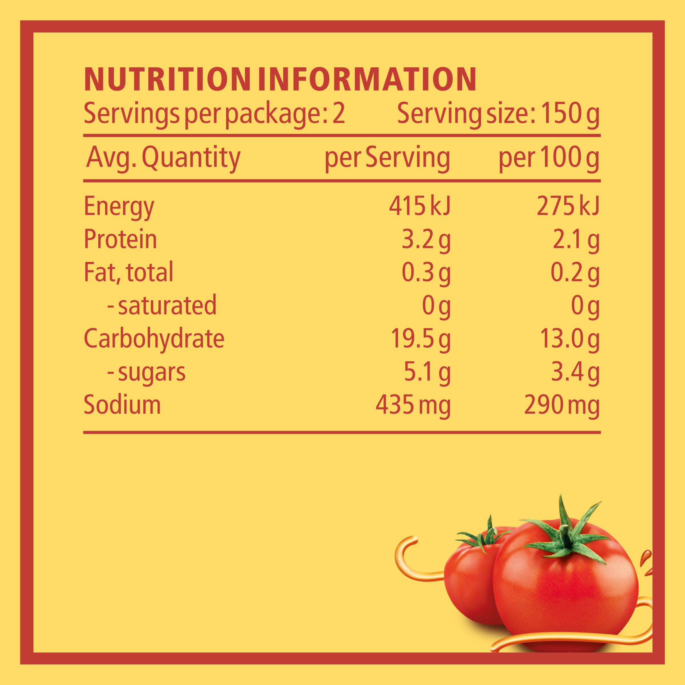 Nutrition info for this product.