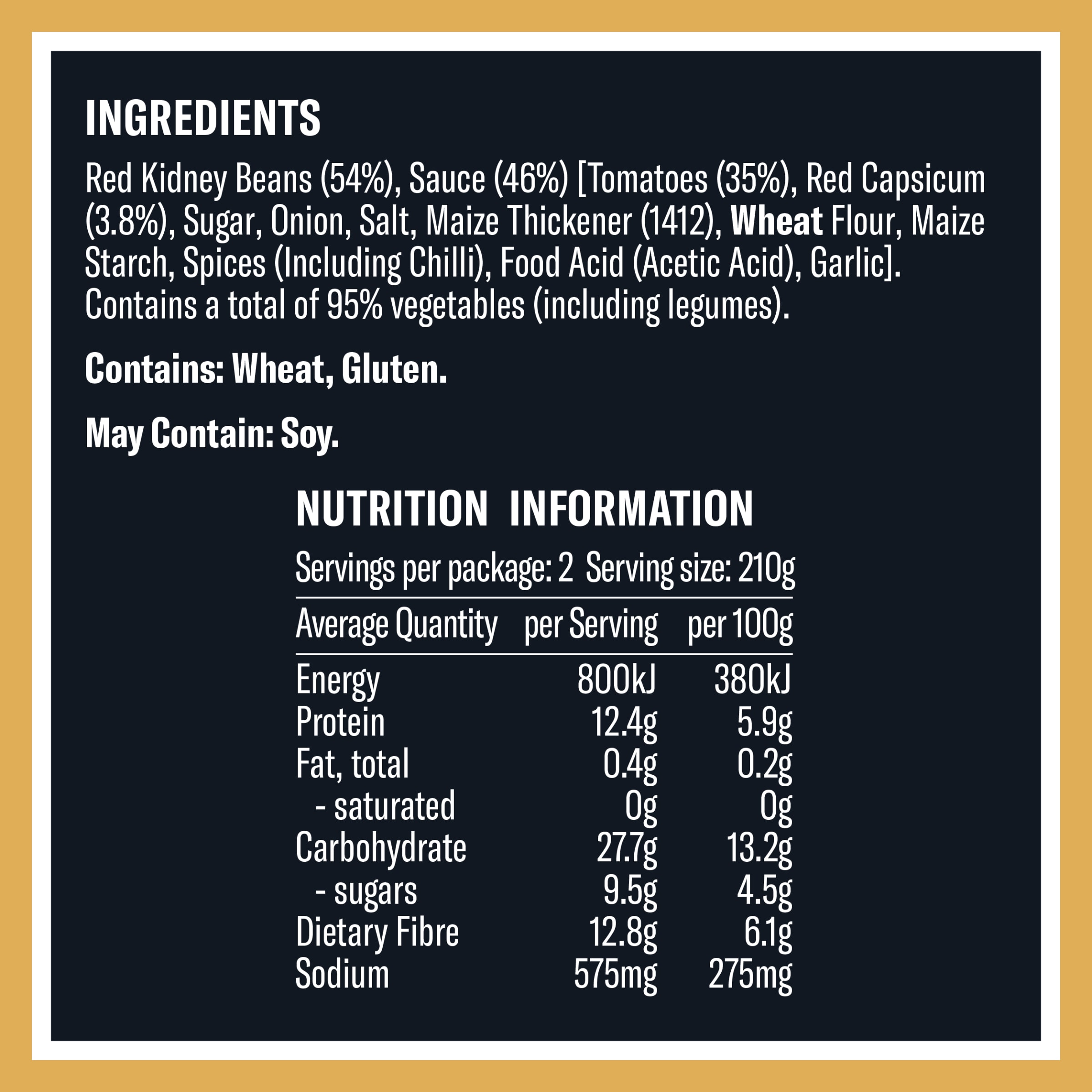 Nutrition info for this product.