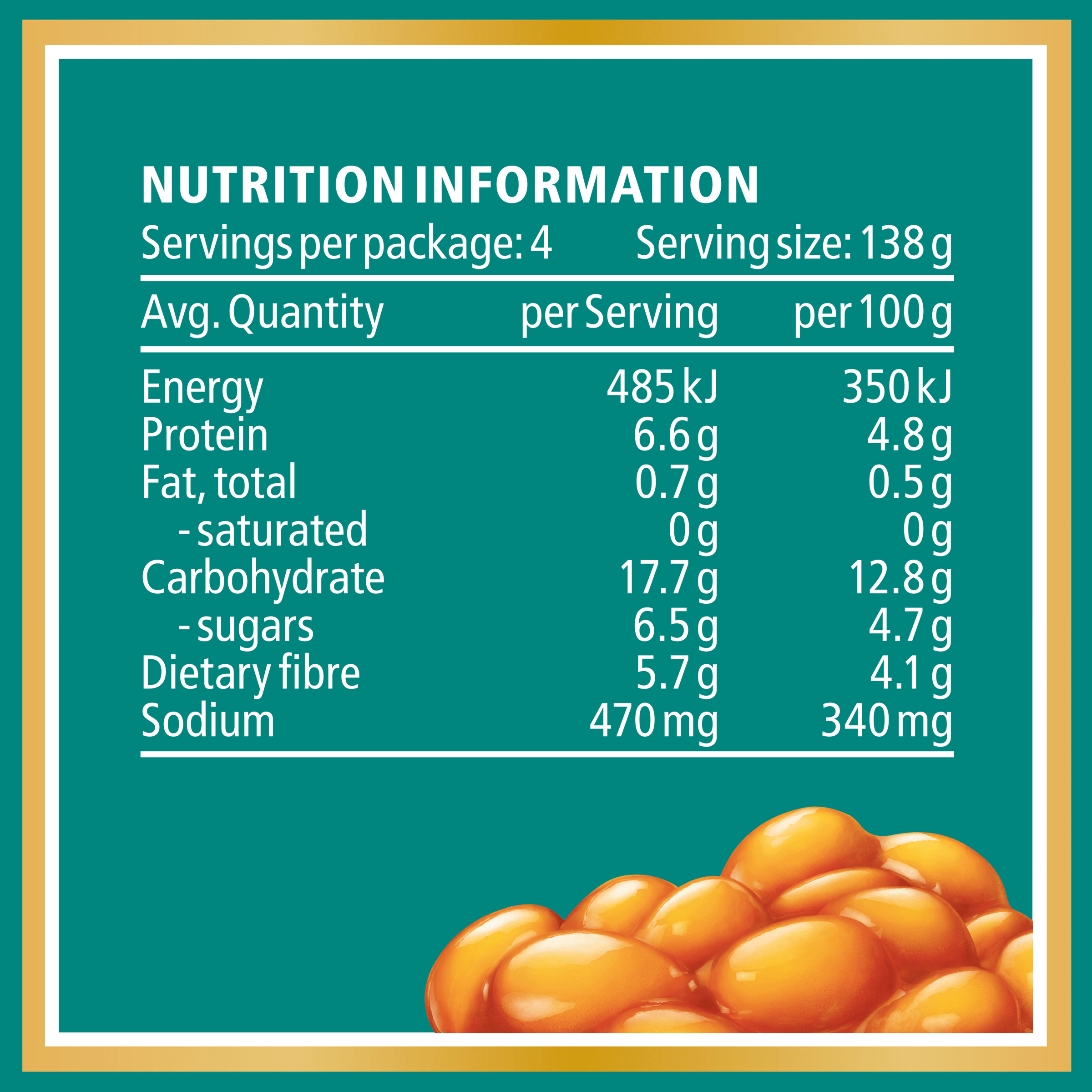 Nutrition info for this product.