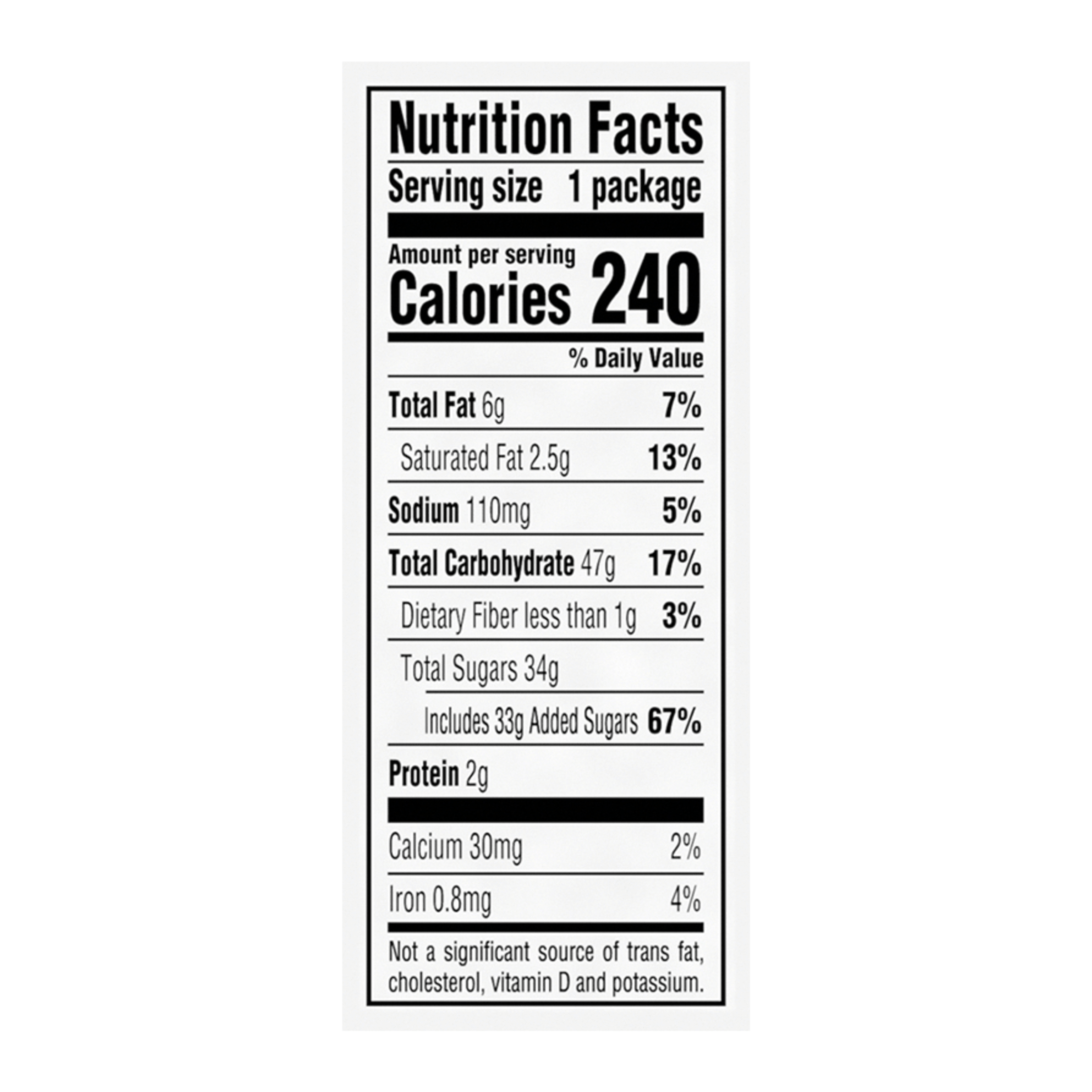 Nutrition info for this product.