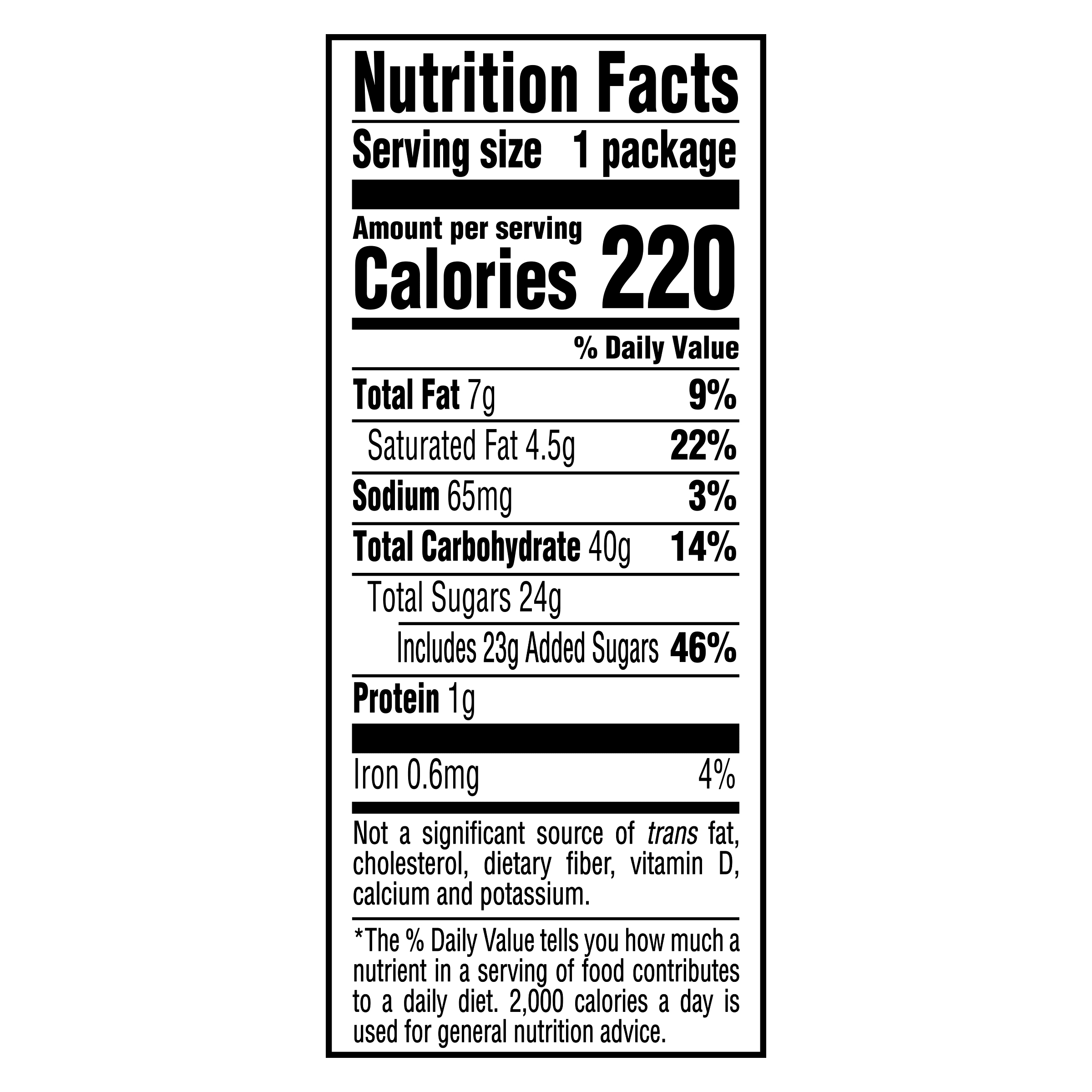 Nutrition info for this product.