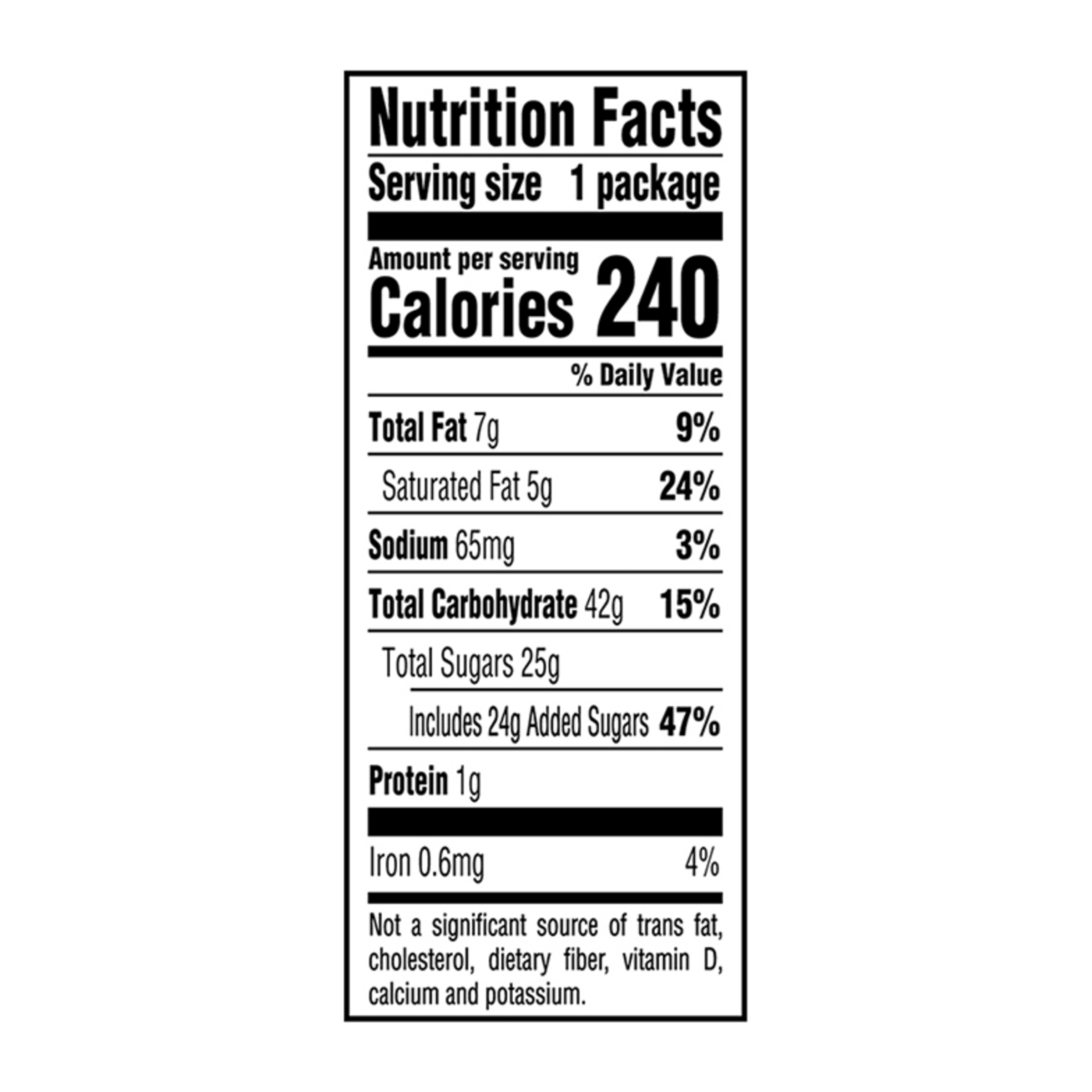 Nutrition info for this product.
