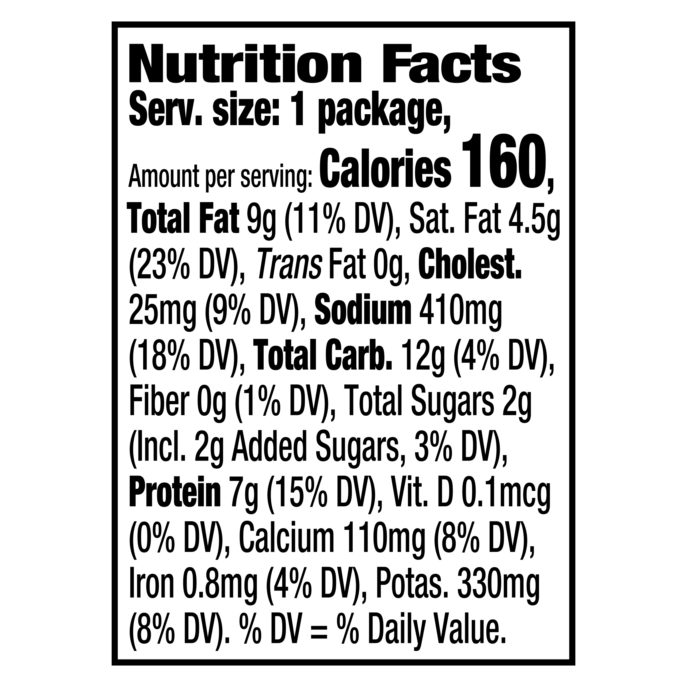 Nutrition info for this product.