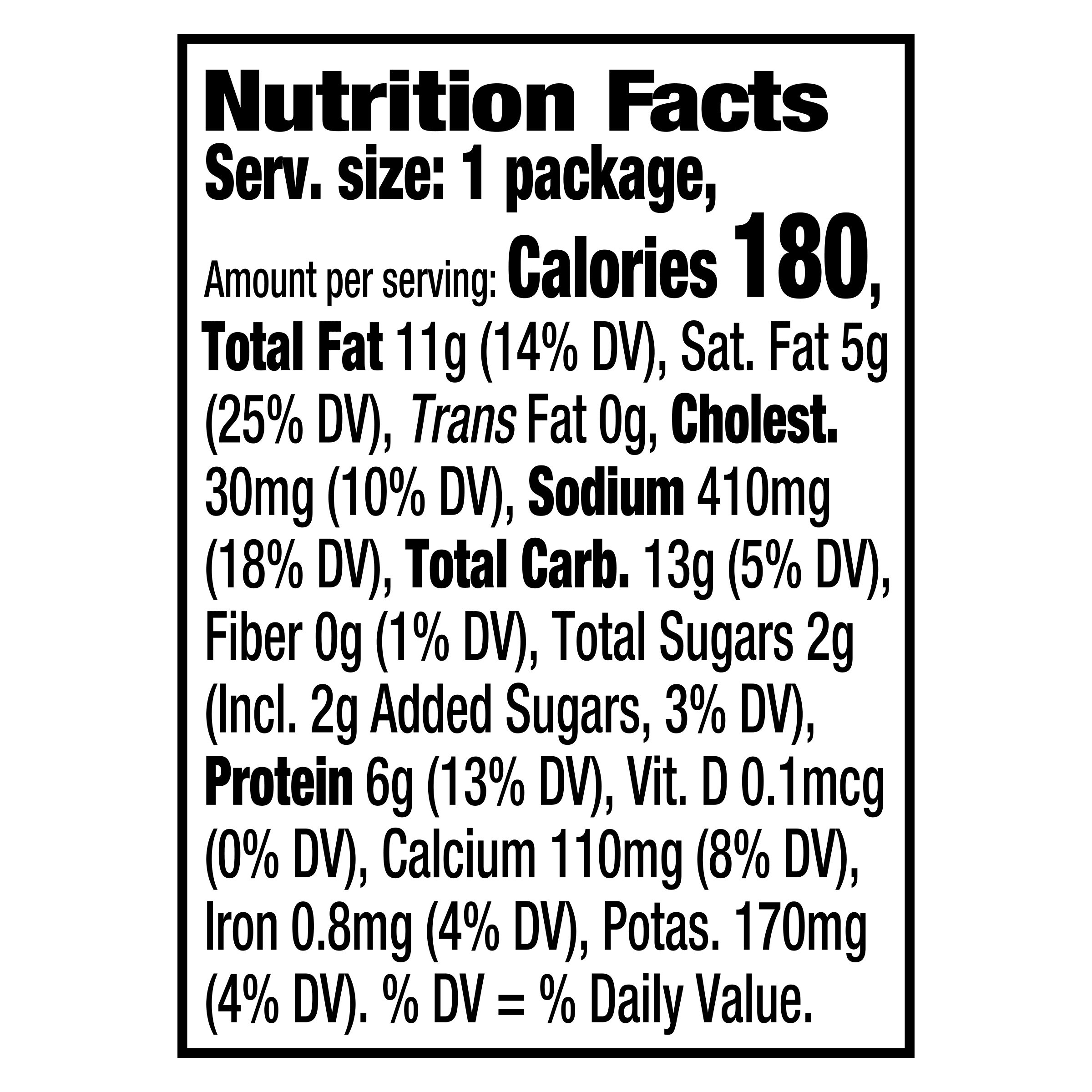 Nutrition info for this product.