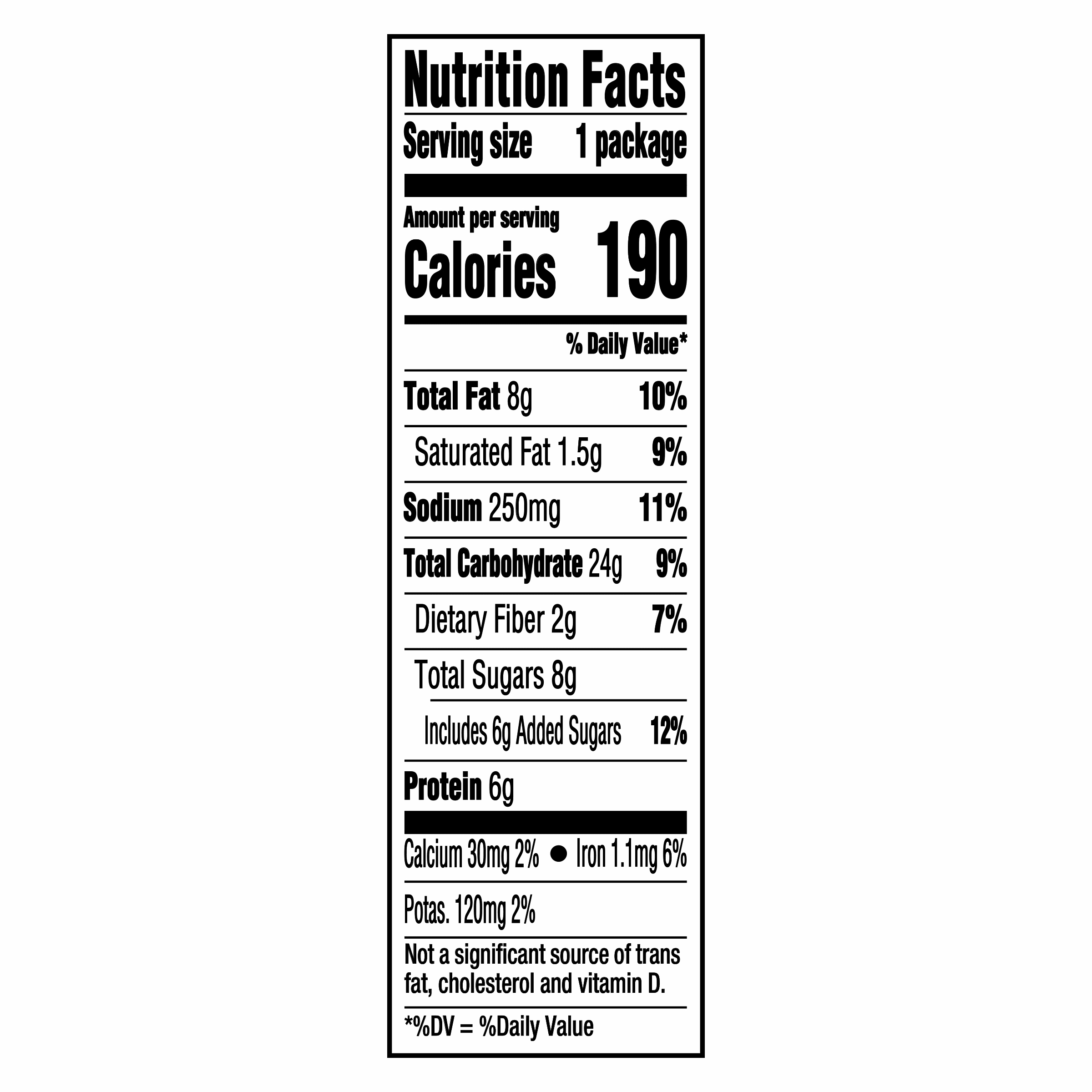 Nutrition info for this product.