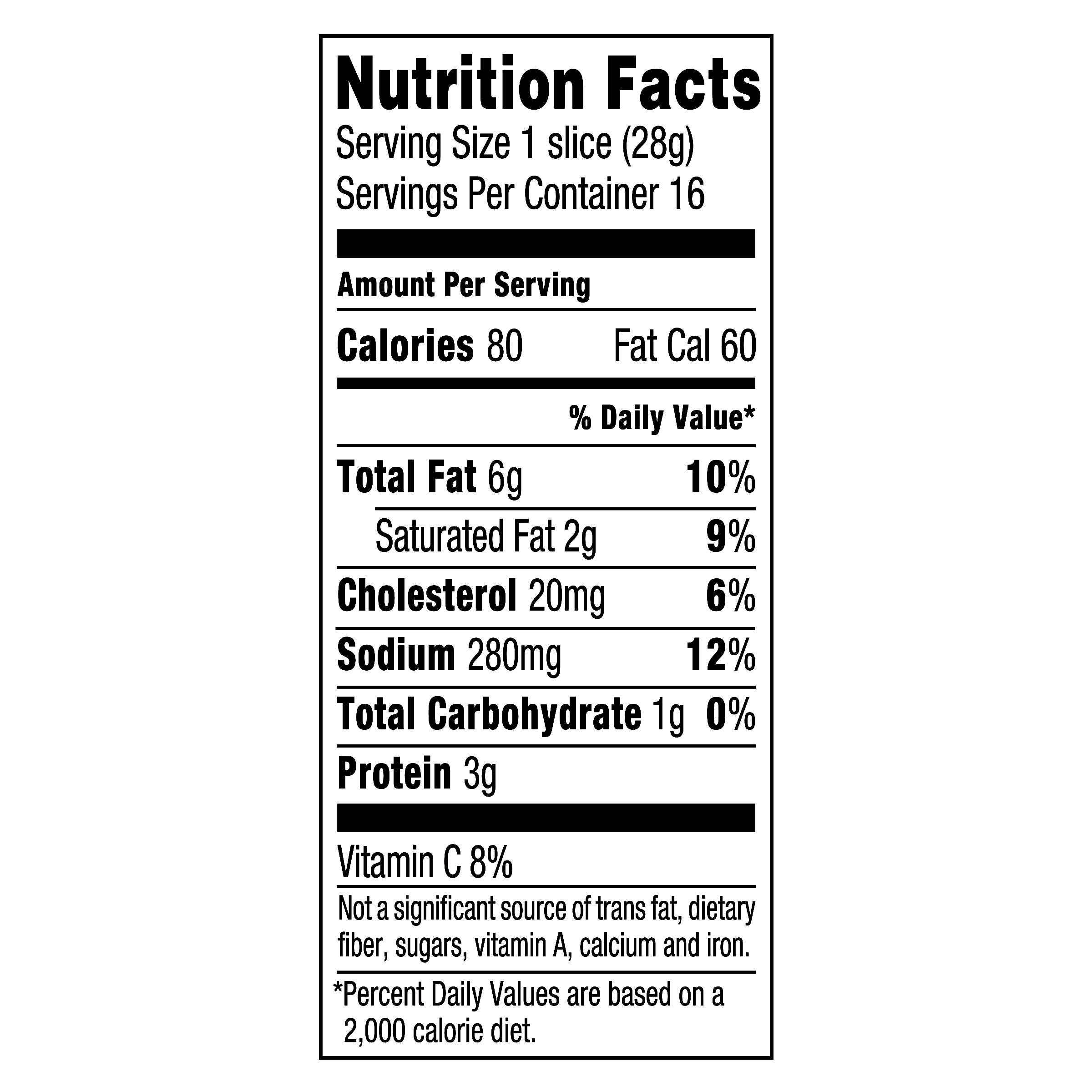 Nutrition info for this product.