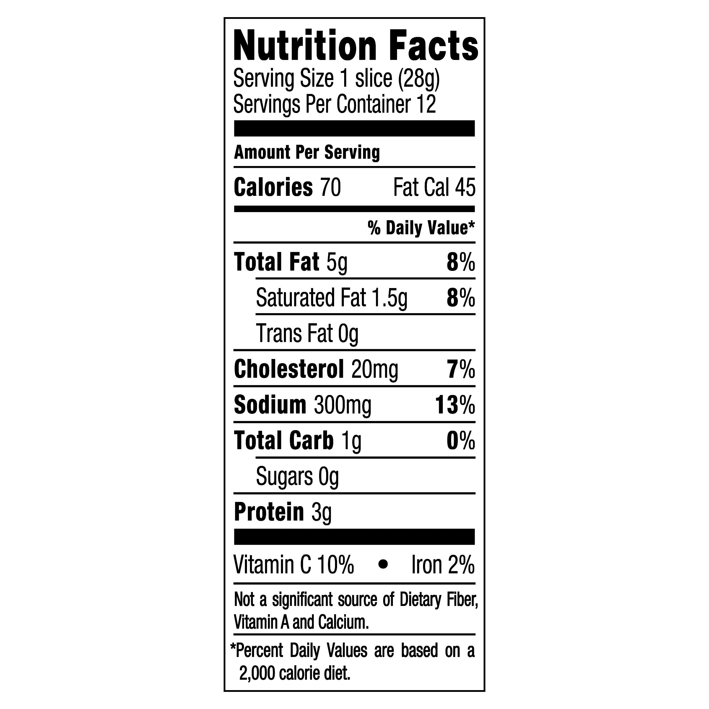 Nutrition info for this product.