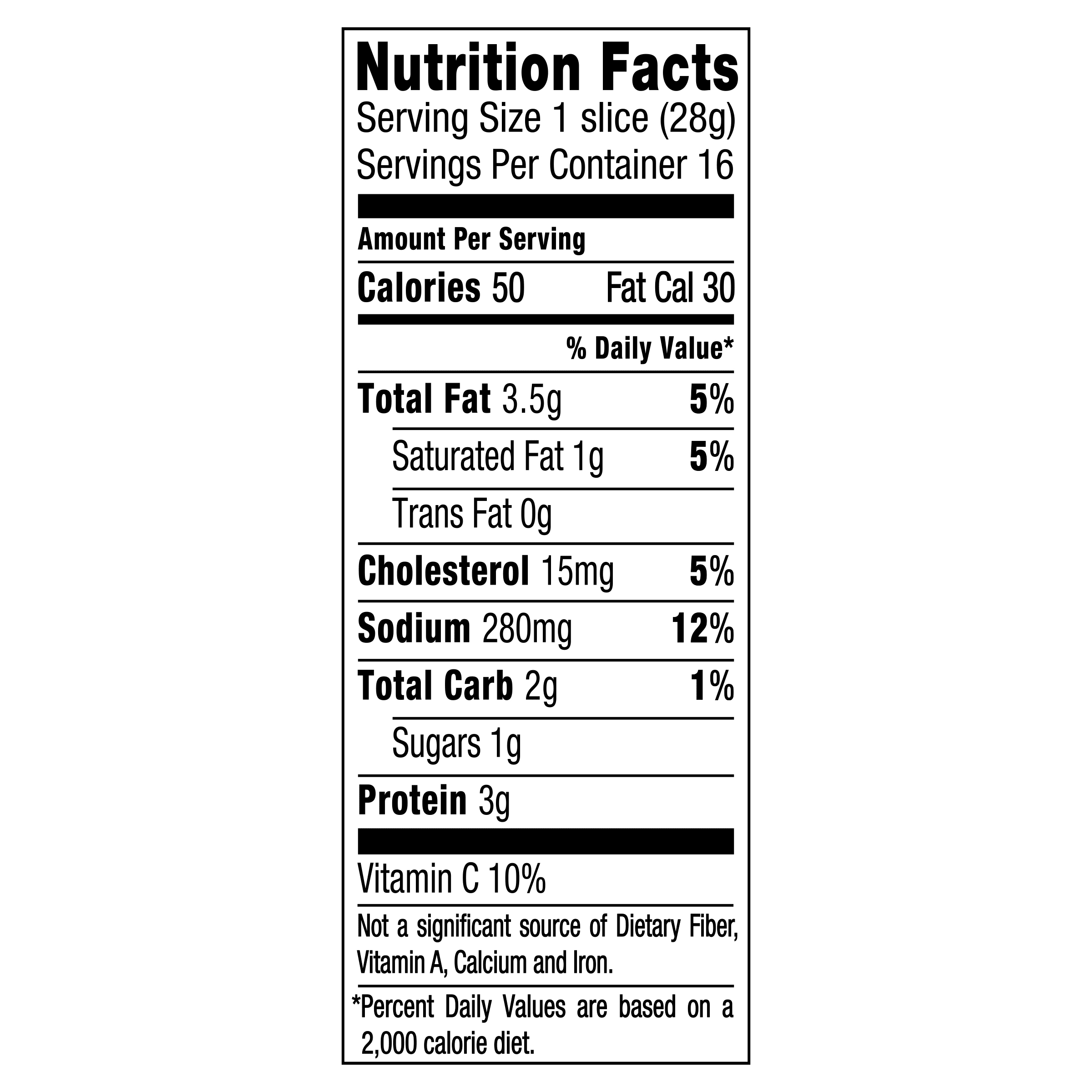 Nutrition info for this product.
