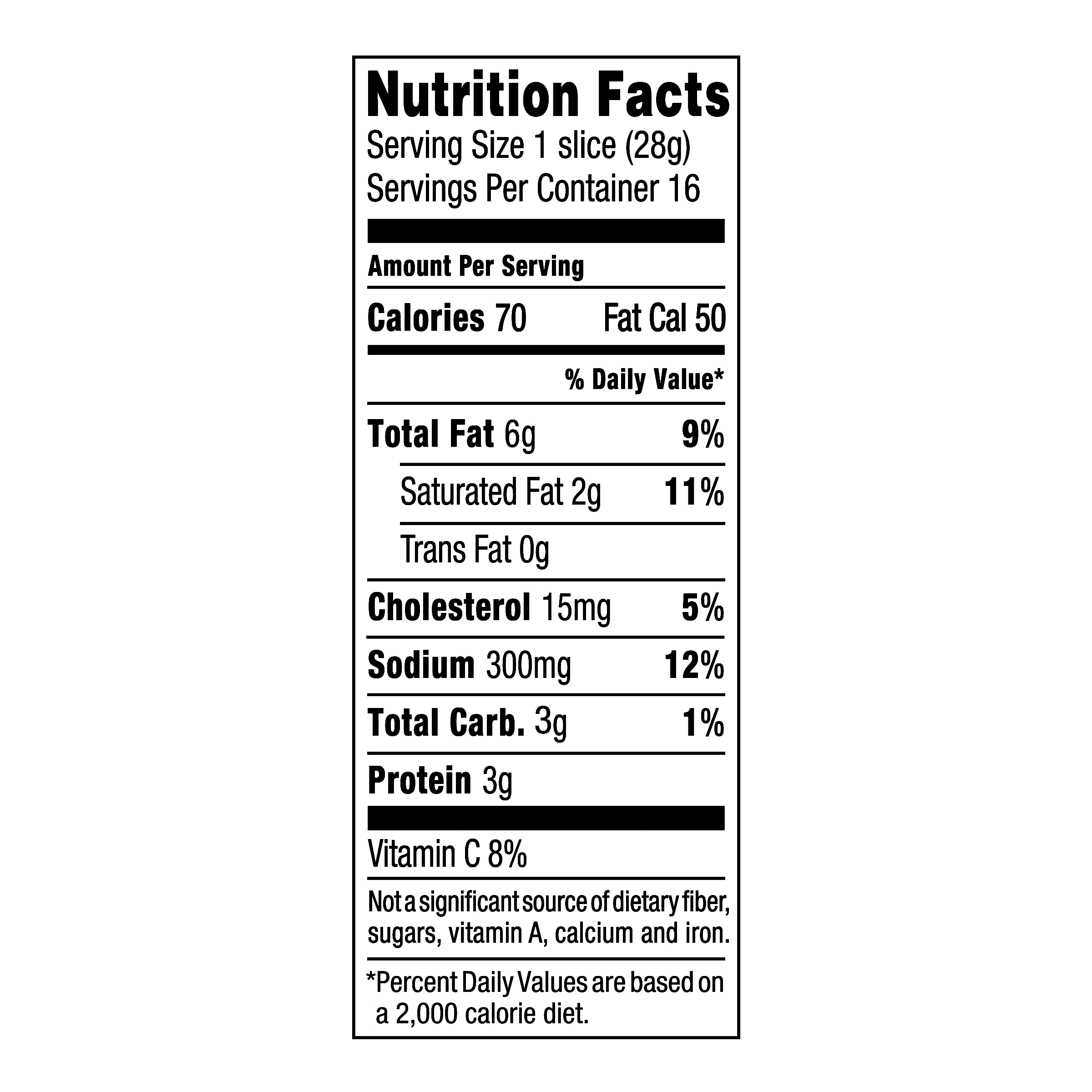 Nutrition info for this product.