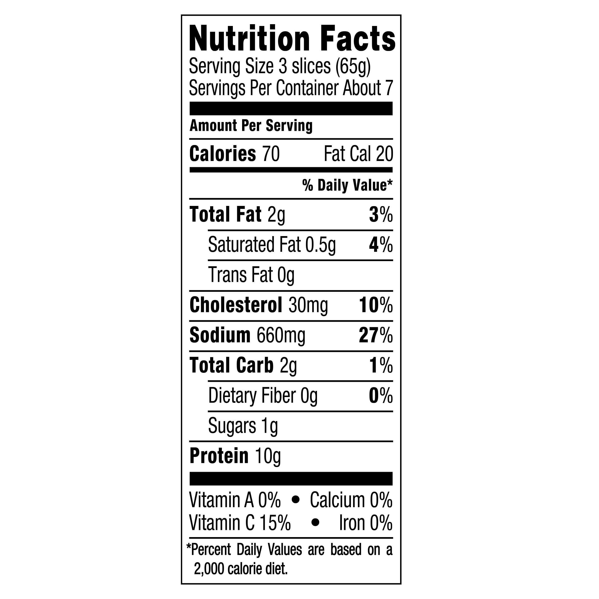 Nutrition info for this product.