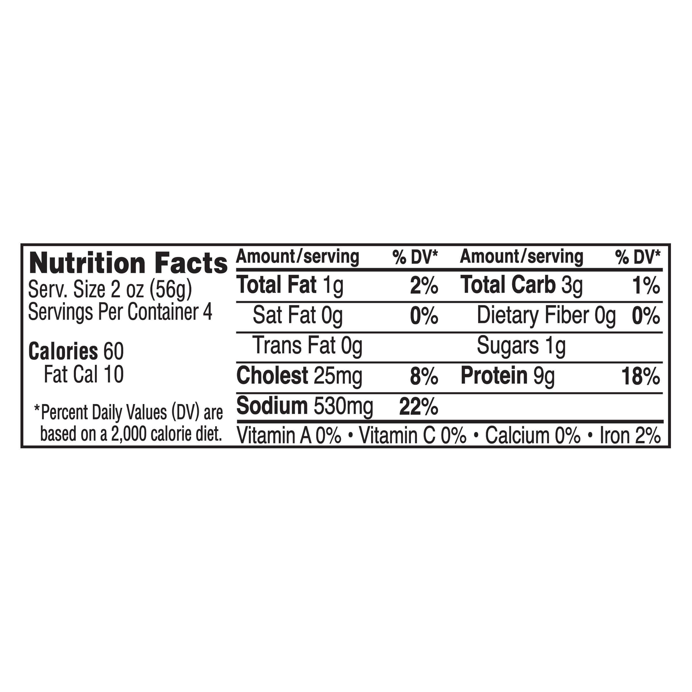Nutrition info for this product.