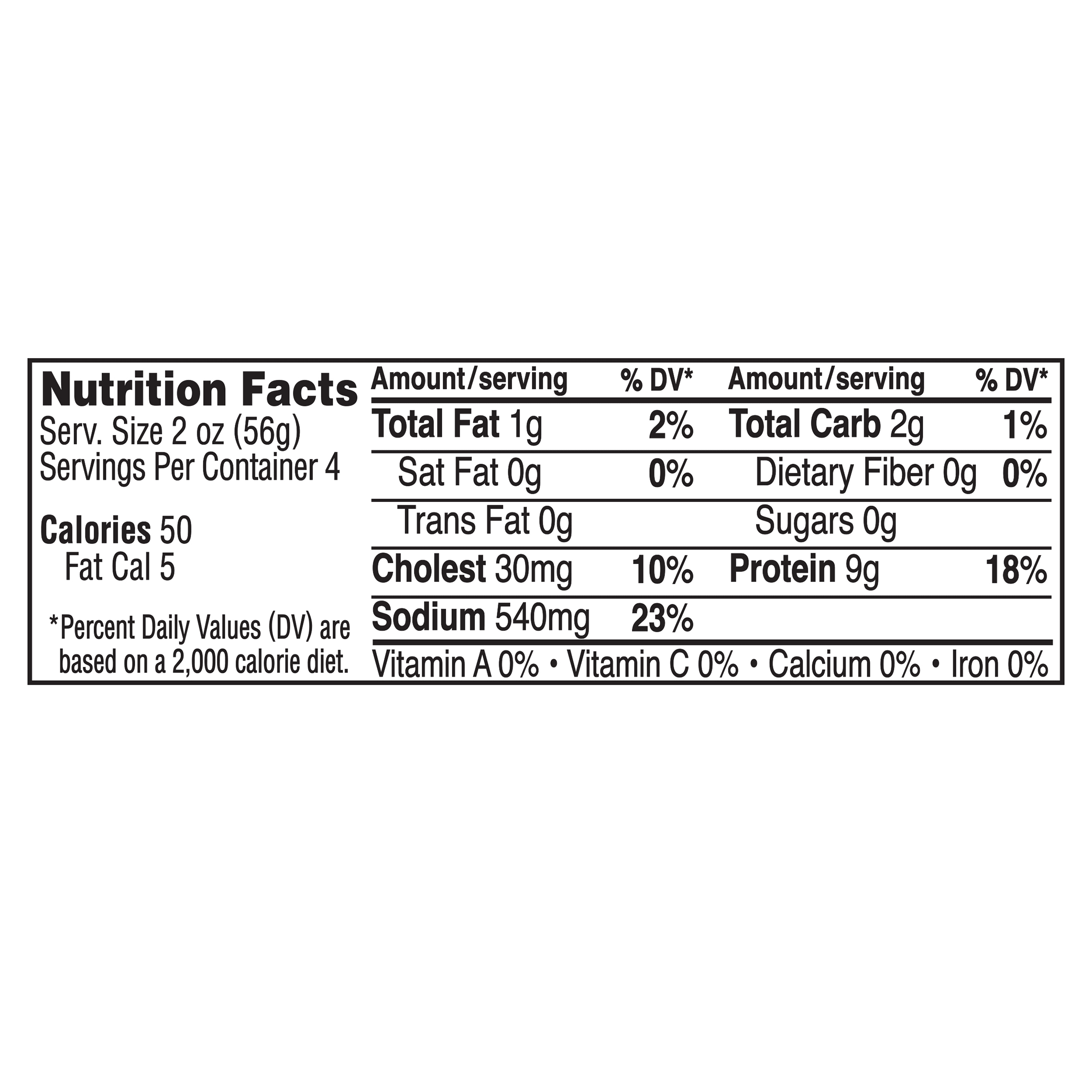 Nutrition info for this product.