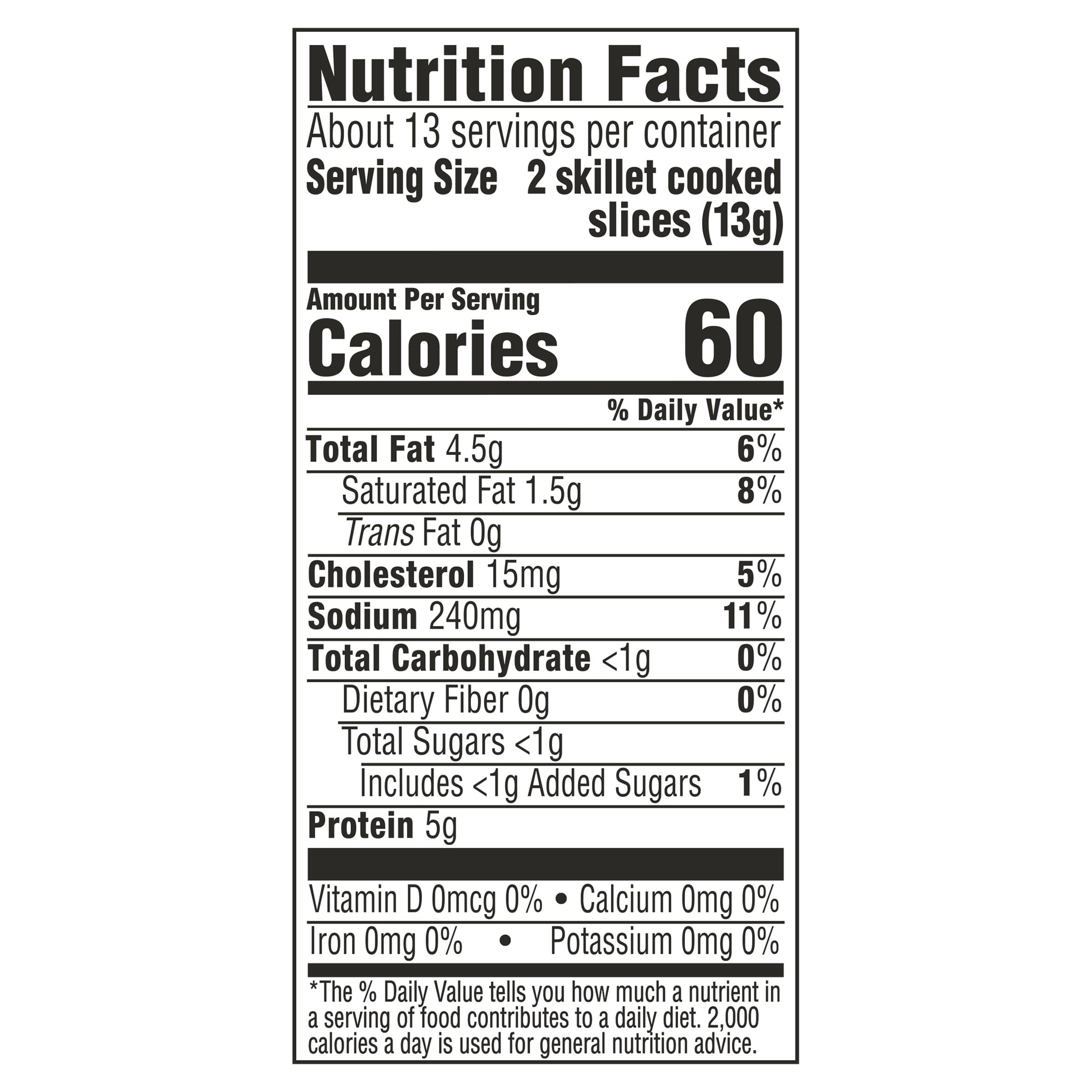 Nutrition info for this product.