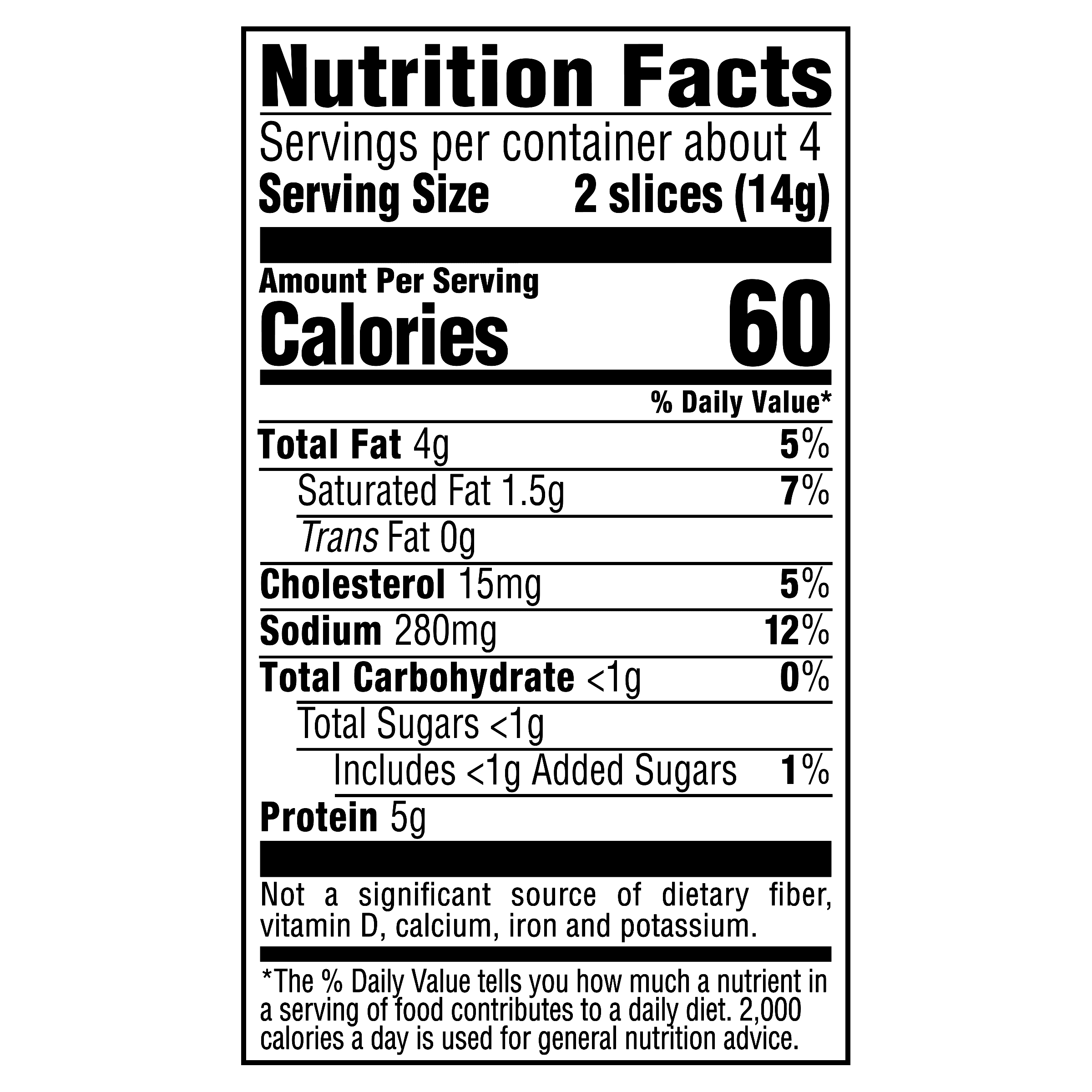 Nutrition info for this product.