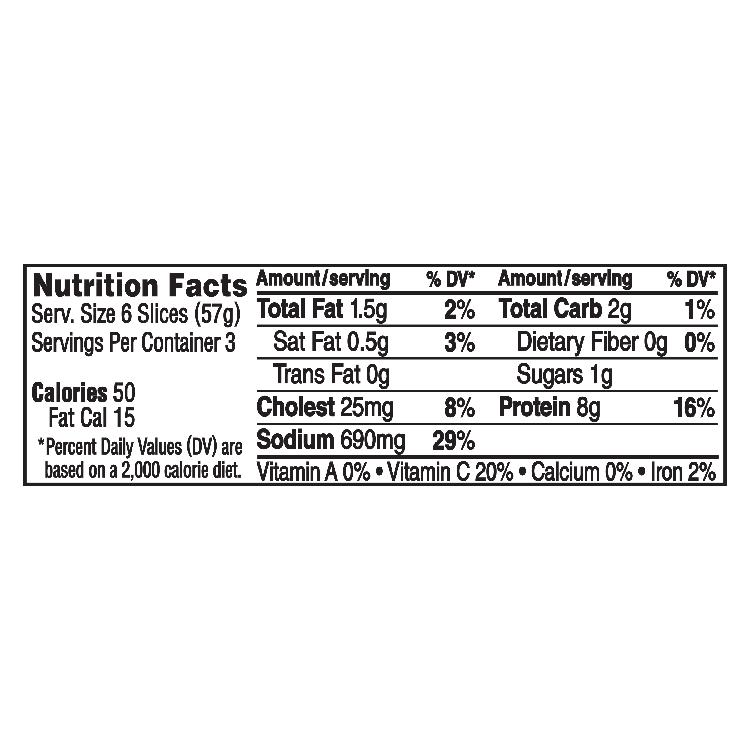 Nutrition info for this product.