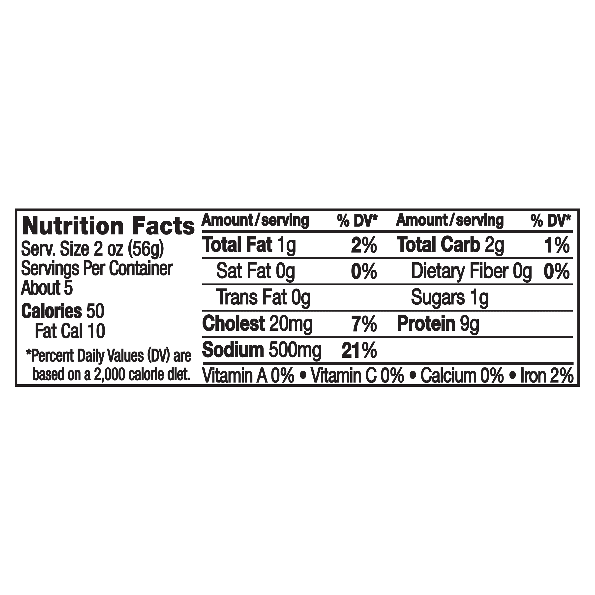 Nutrition info for this product.
