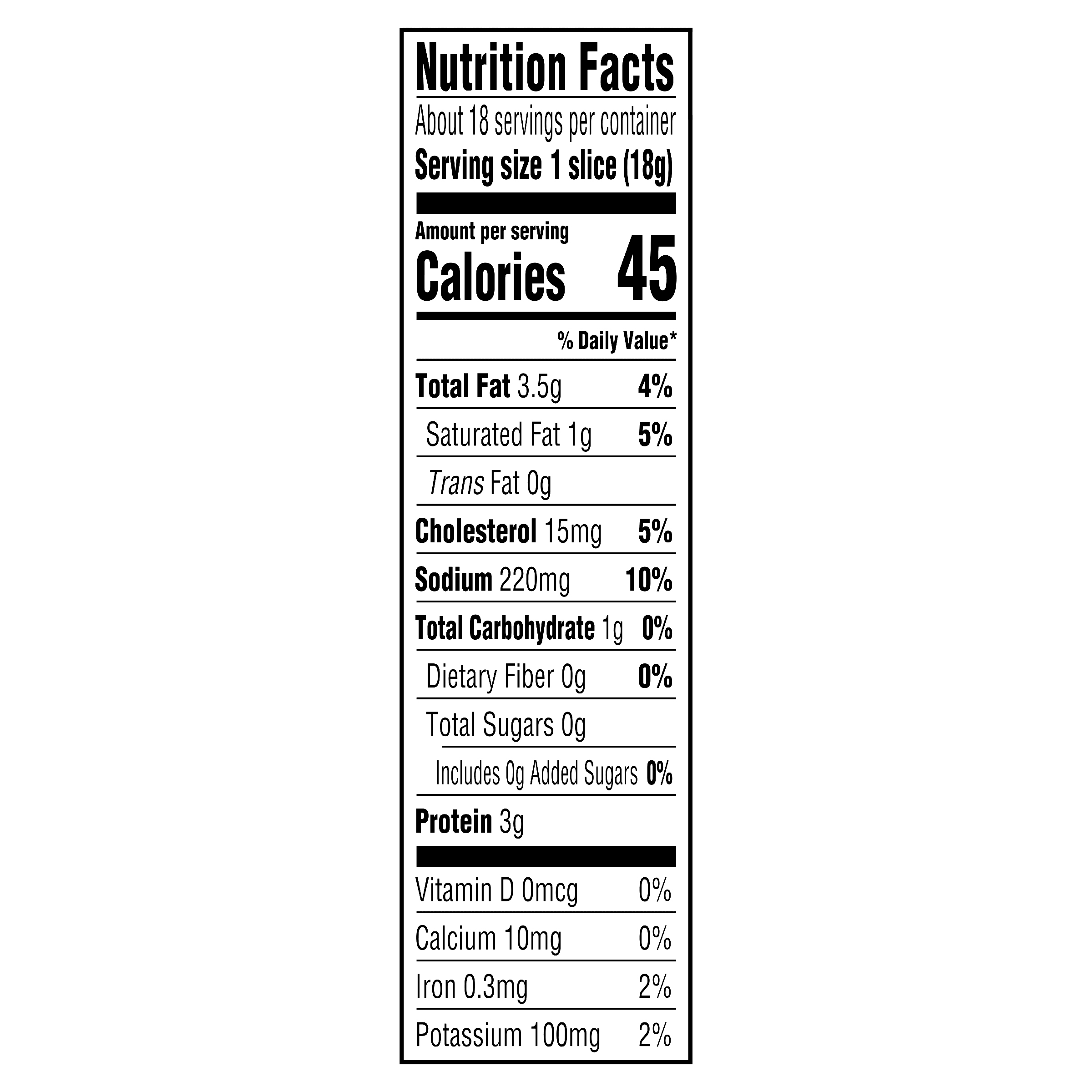 Nutrition info for this product.