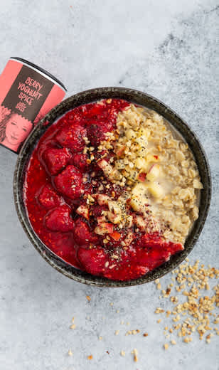Himbeere Apfel Porridge