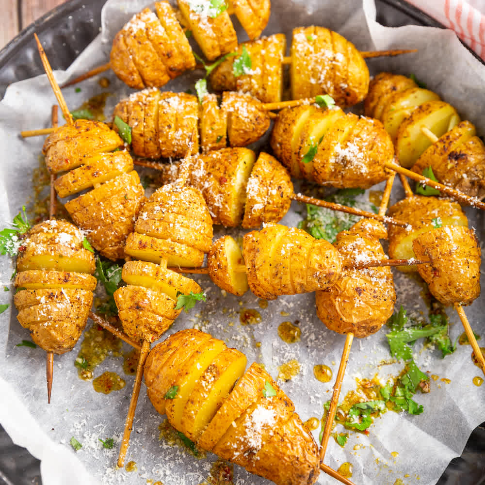 Fächerkartoffeln aus der Heißluftfritteuse