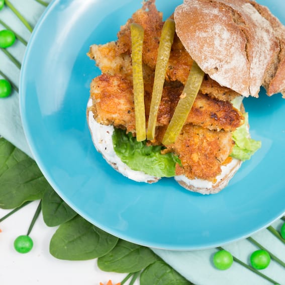 Fischstäbchen Burger für Kids