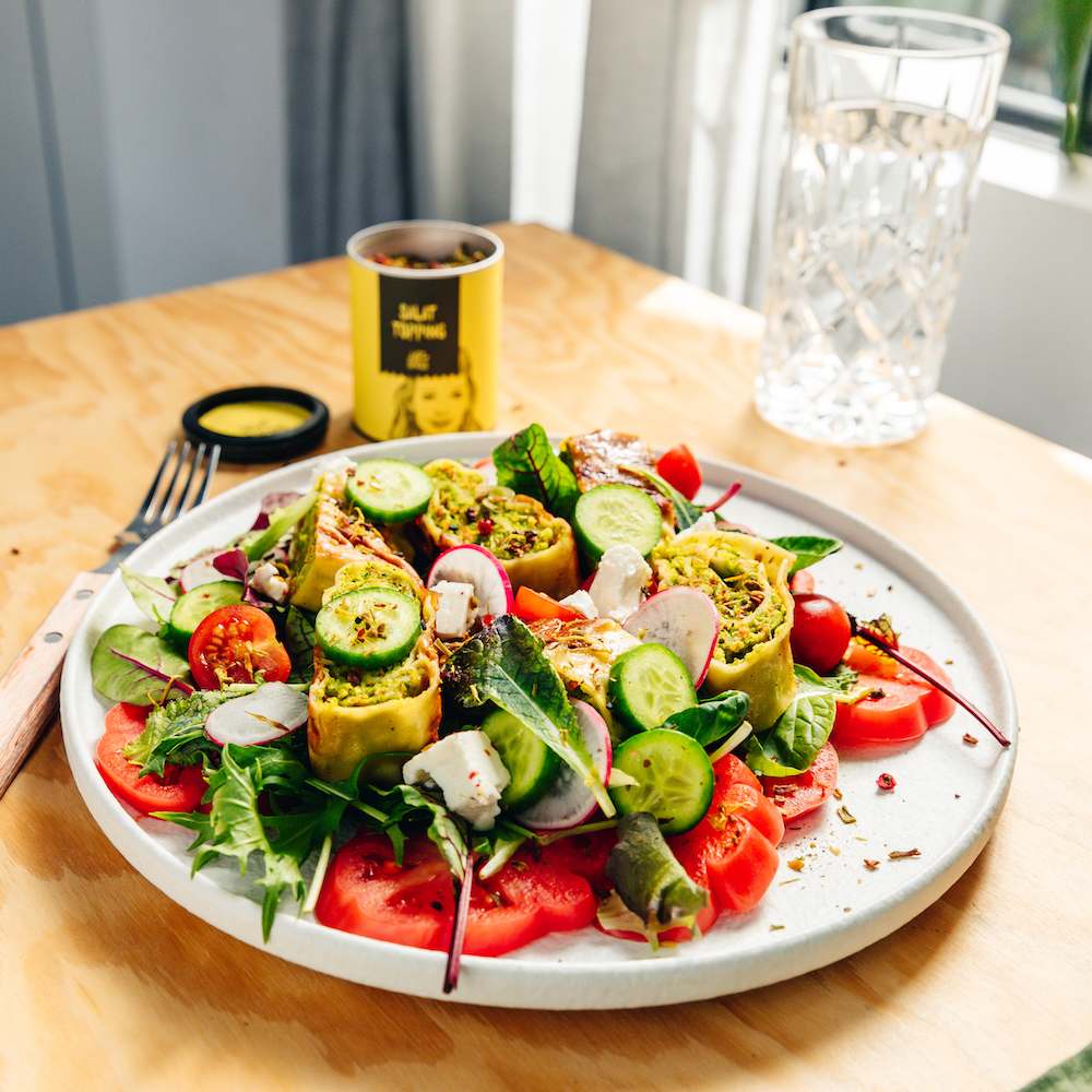 Gebratener Maultaschen Salat
