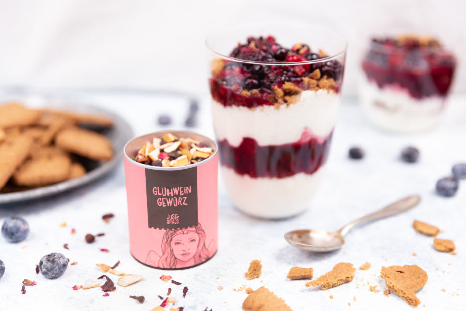 Glühwein Trifle mit Spekulatius