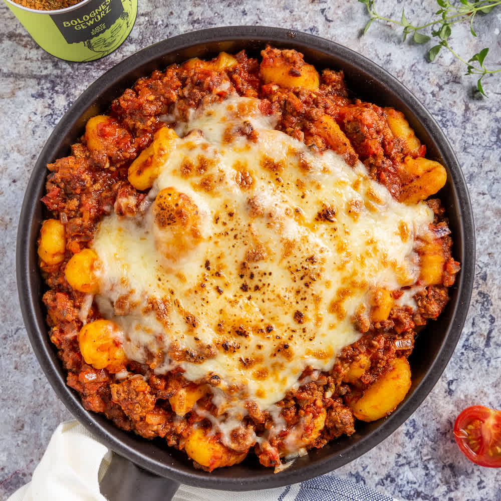 Gnocchi Bolognese Auflauf