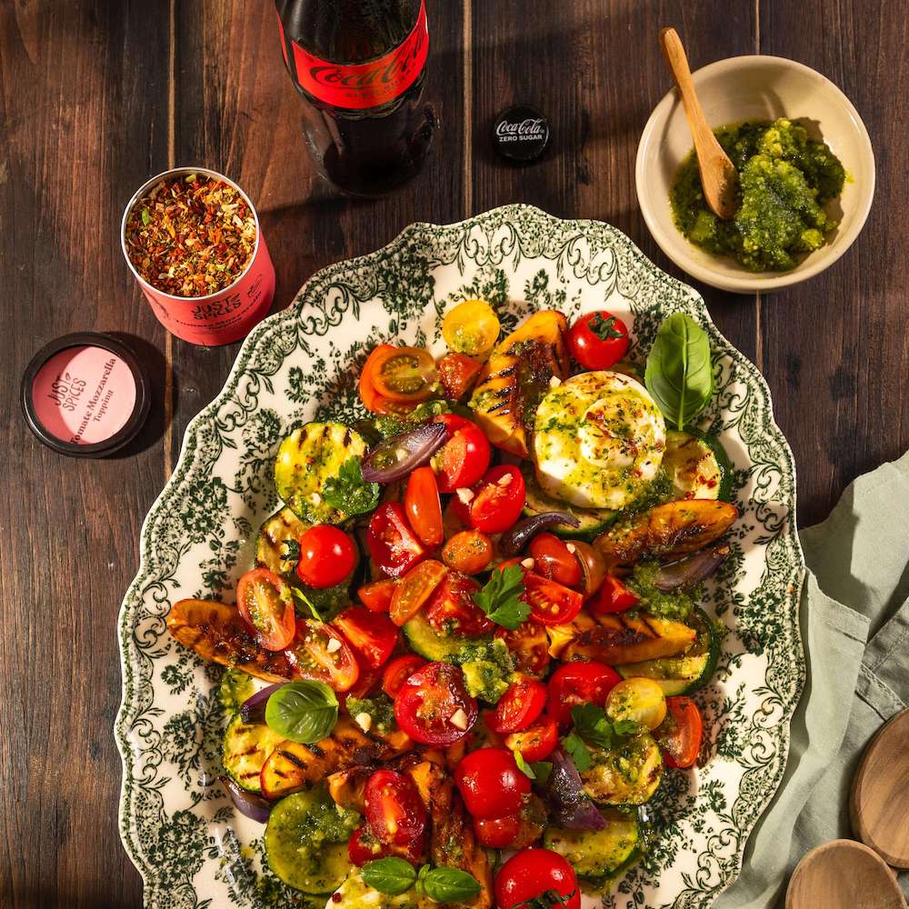 Grillgemüse mit Nektarine & Burrata