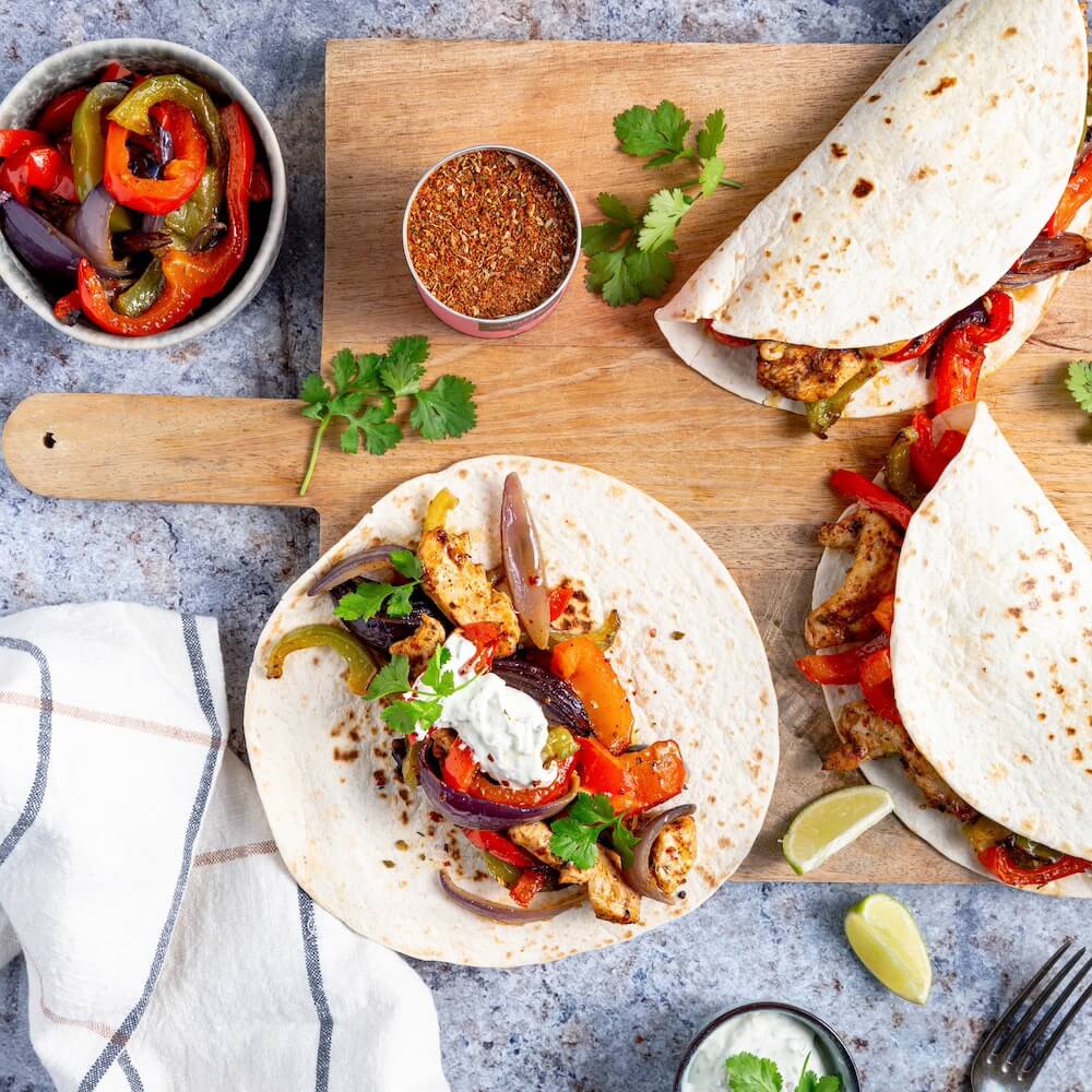 Hähnchen Fajitas