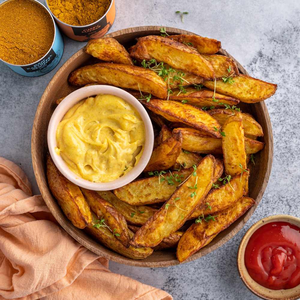 Kartoffelecken aus der Heißluftfritteuse