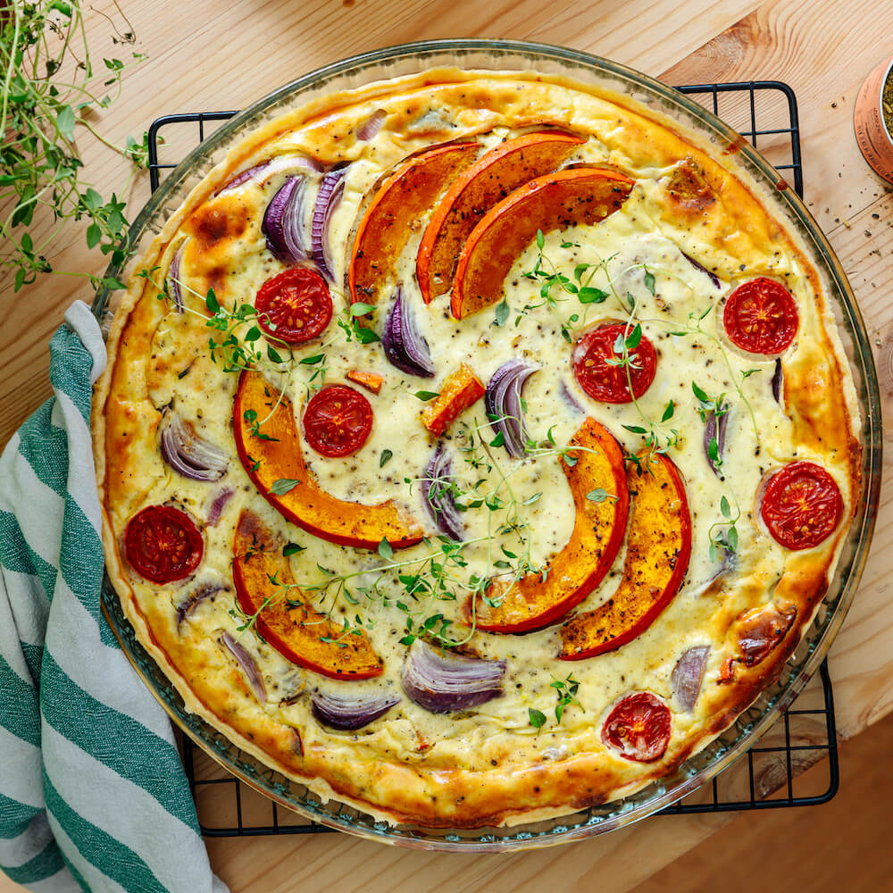 Kürbis Quiche