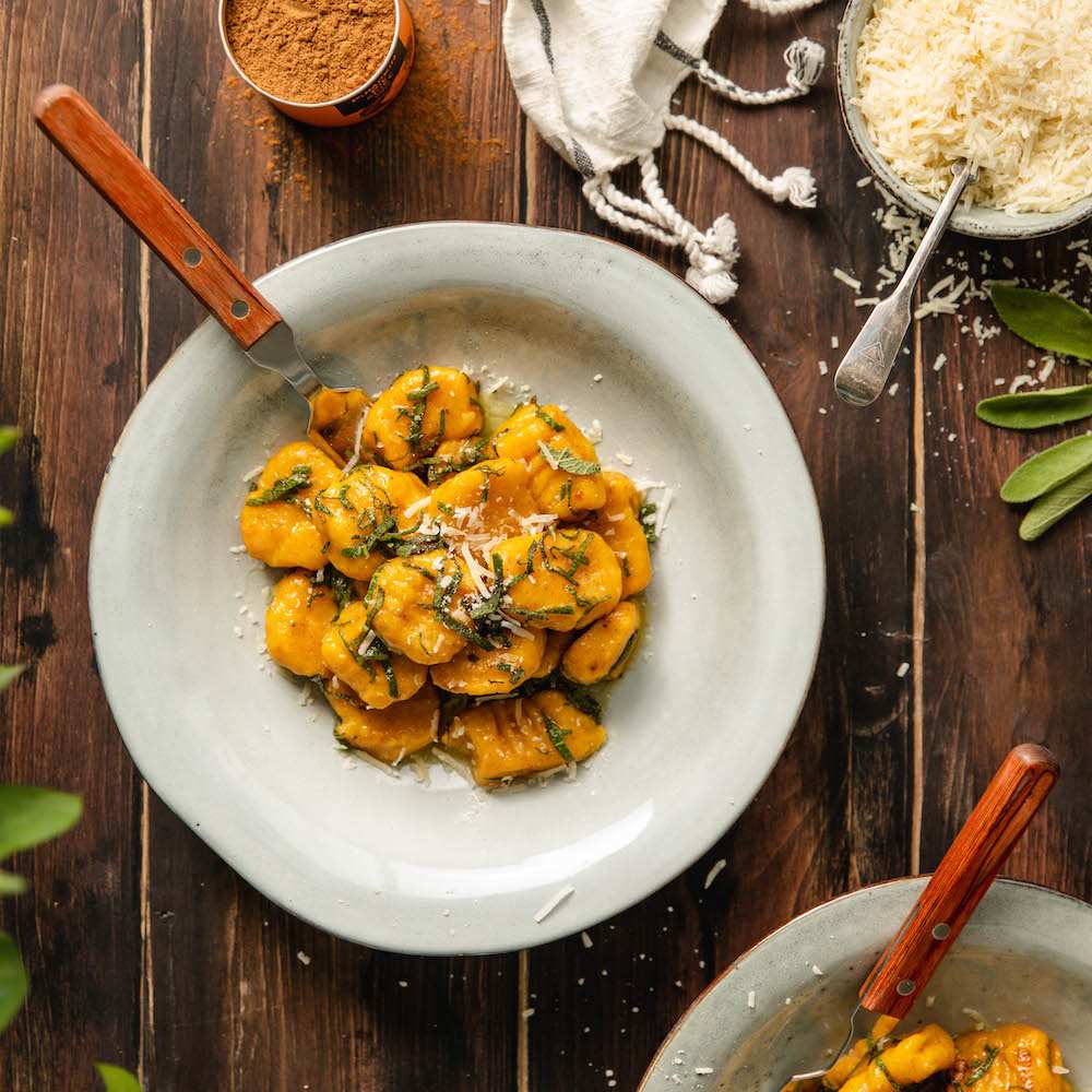 Kürbis Gnocchi mit Salbeibutter