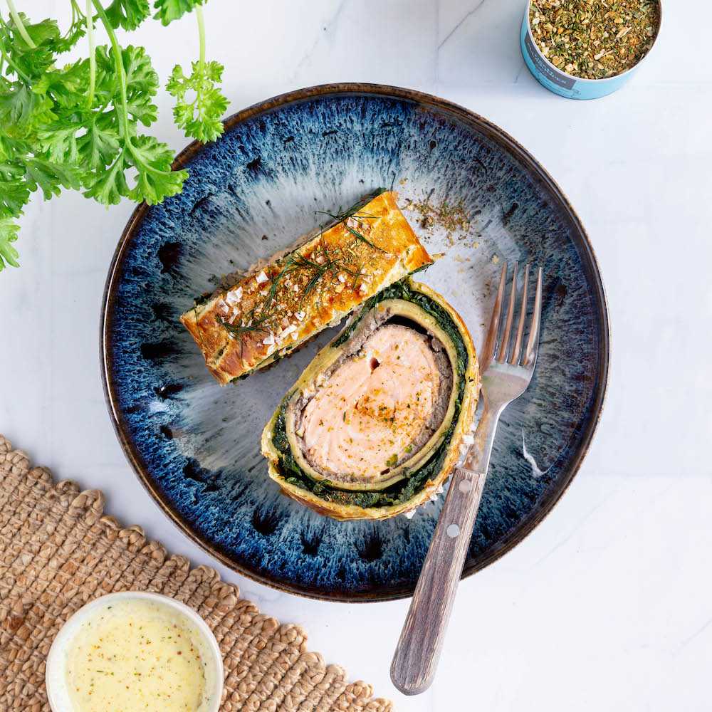 Lachs im Blätterteig