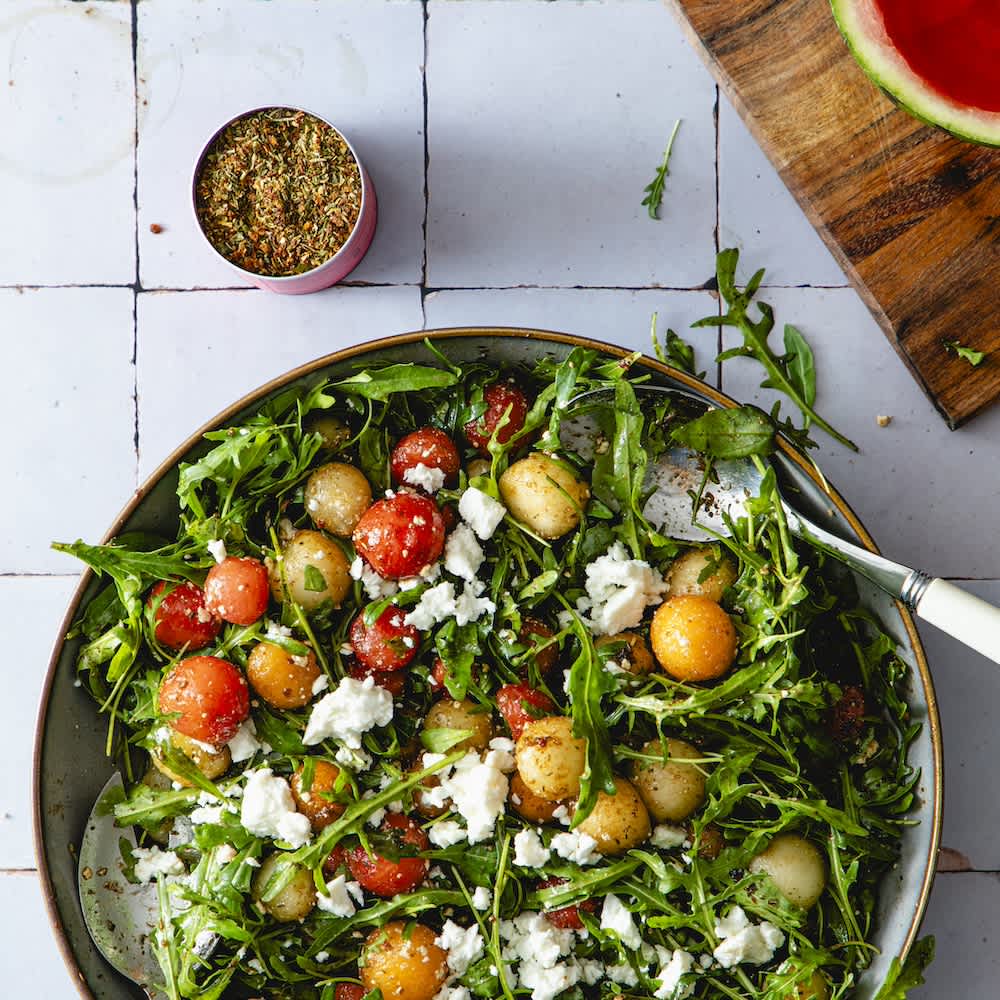 Melonen Feta Salat