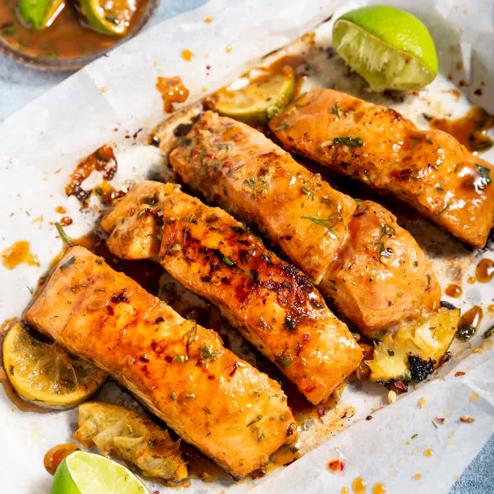 Salmón a la brasa