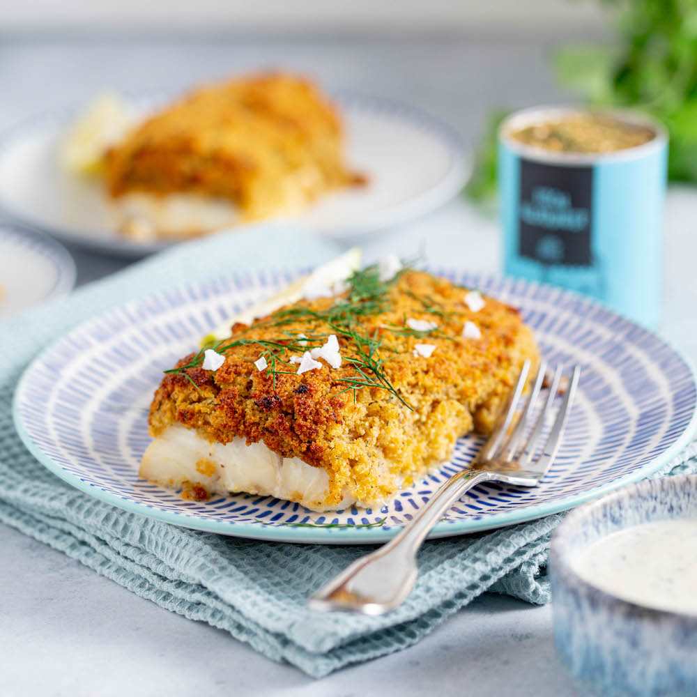 Seelachs mit Kräuterkruste
