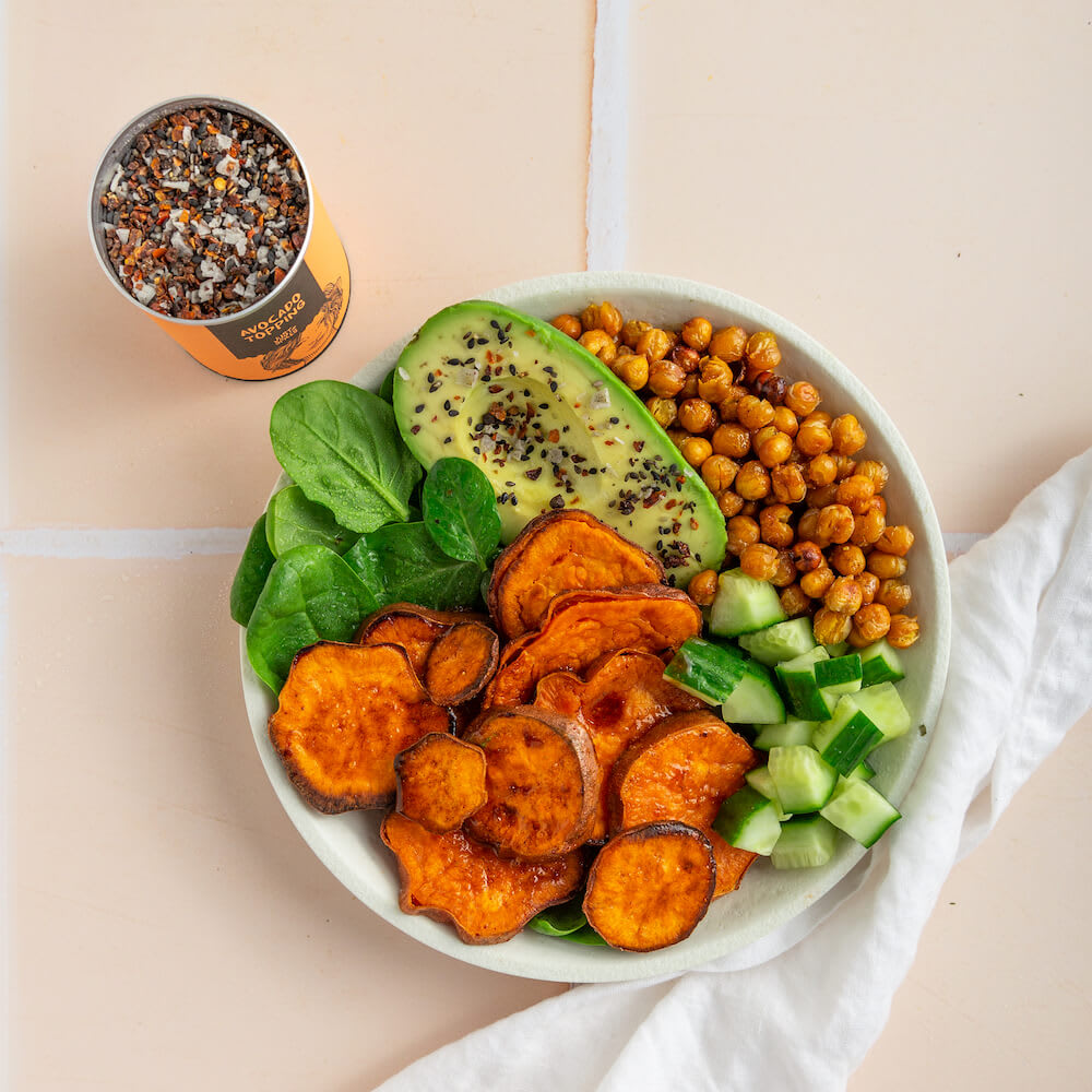 Süßkartoffel Bowl aus der Heißluftfritteuse