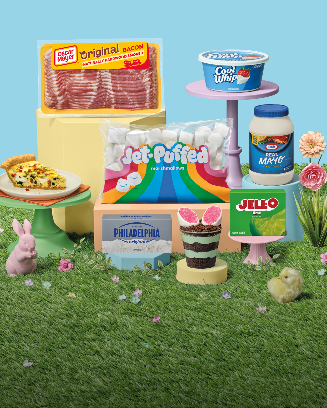 Easter Spring Food Spread with Kraft Heinz Products