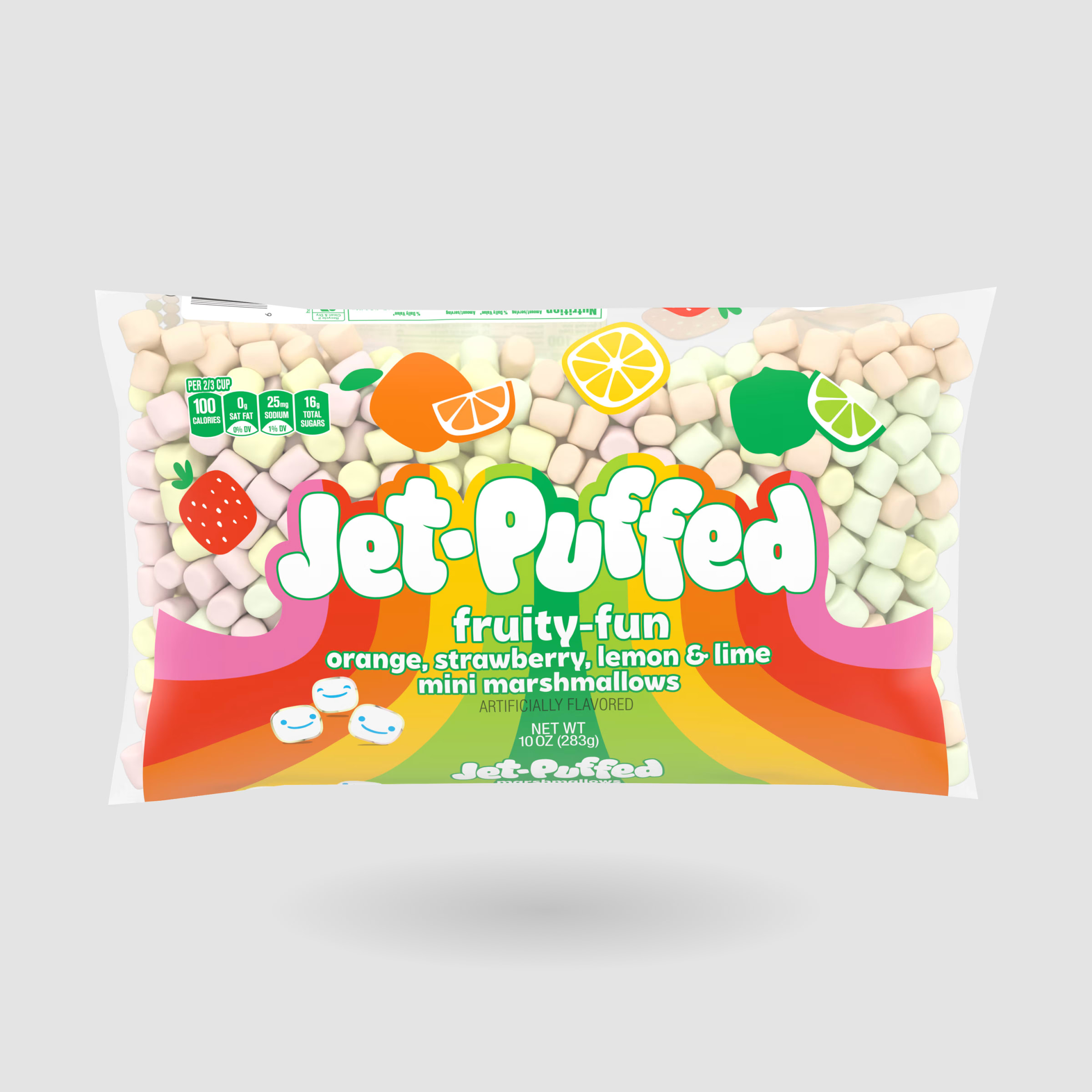 Fruity-Fun Orange, Strawberry, Lemon & Lime Mini Marshmallows