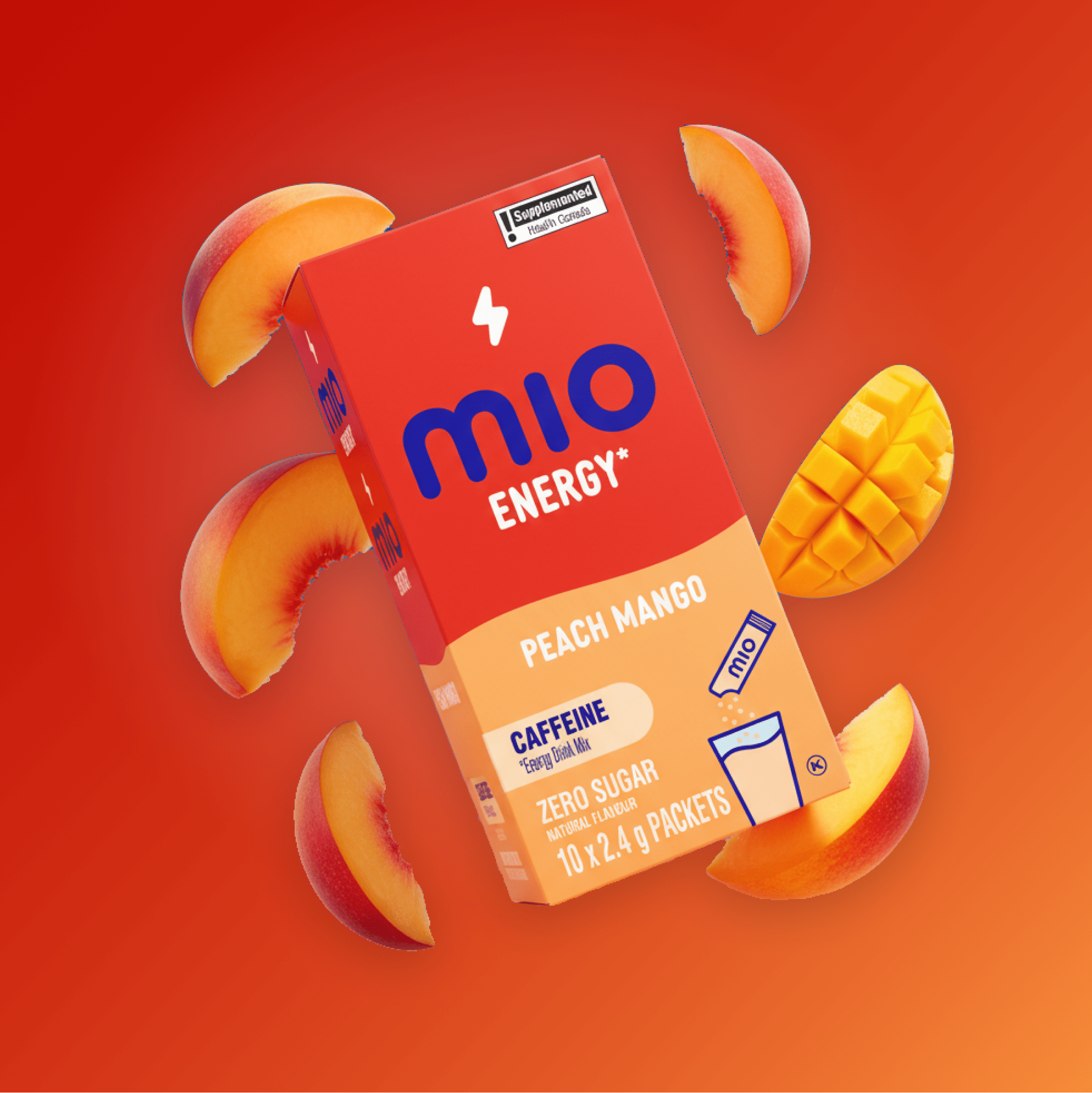 Mio ENERGY Peach Mango Drink Mix with Fruit Slices