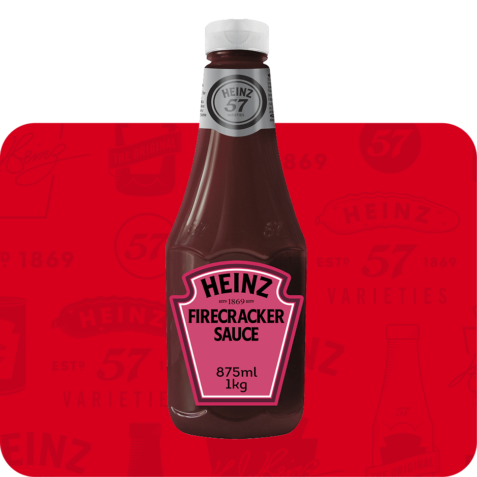 A bottle of Heinz Firecracker Sauce.