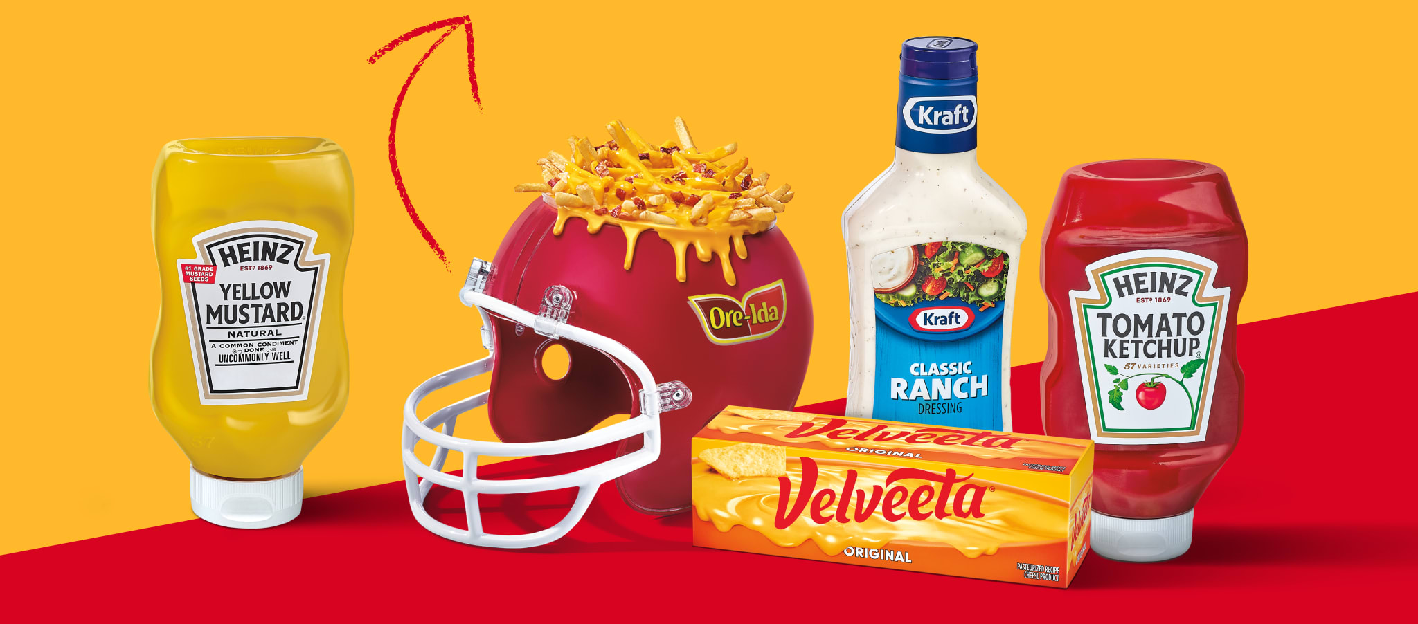 yellow and red win the spread campaign divider