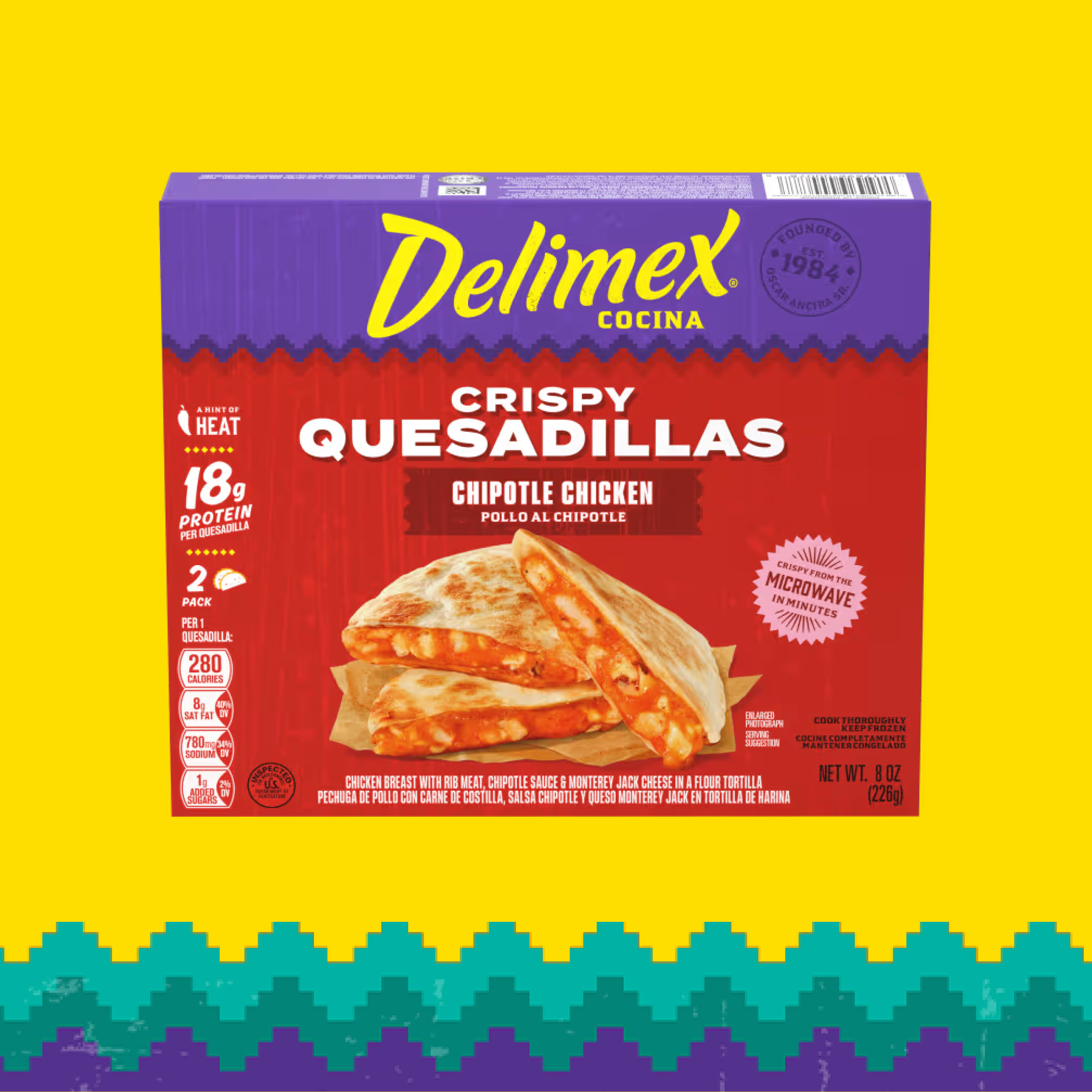 DELIMEX Chipotle Chicken Crispy Quesadillas