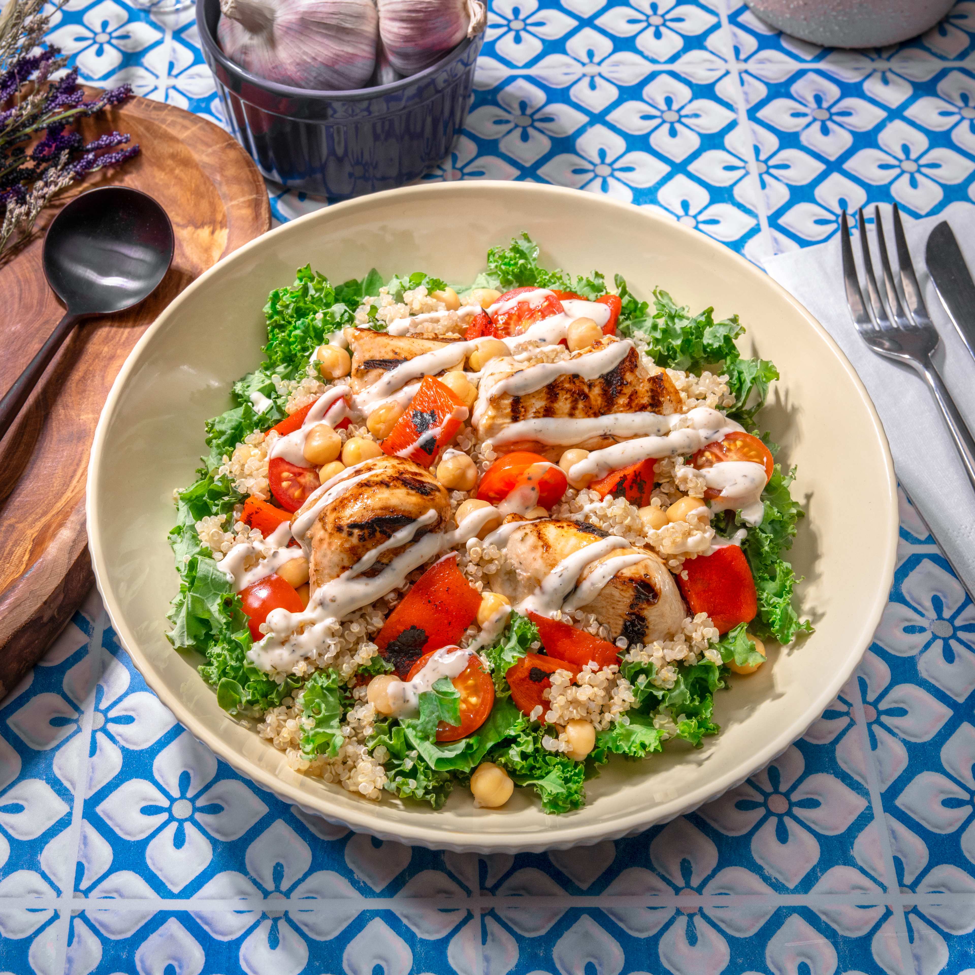 Garlic Herb Chicken Protein Bowl