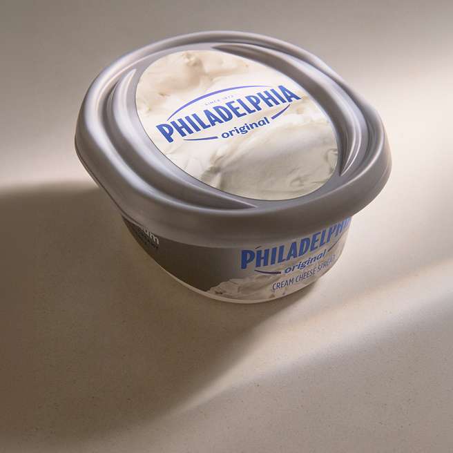 a Tub of Philadelphia Cream Cheese Spread