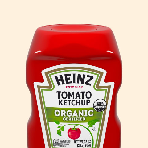 Shop Heinz Organic Tomato Ketchup, made with USDA-certified organic tomatoes. Explore our range of organic products, offering the classic Heinz taste with a commitment to organic ingredients. Features the iconic keystone label.